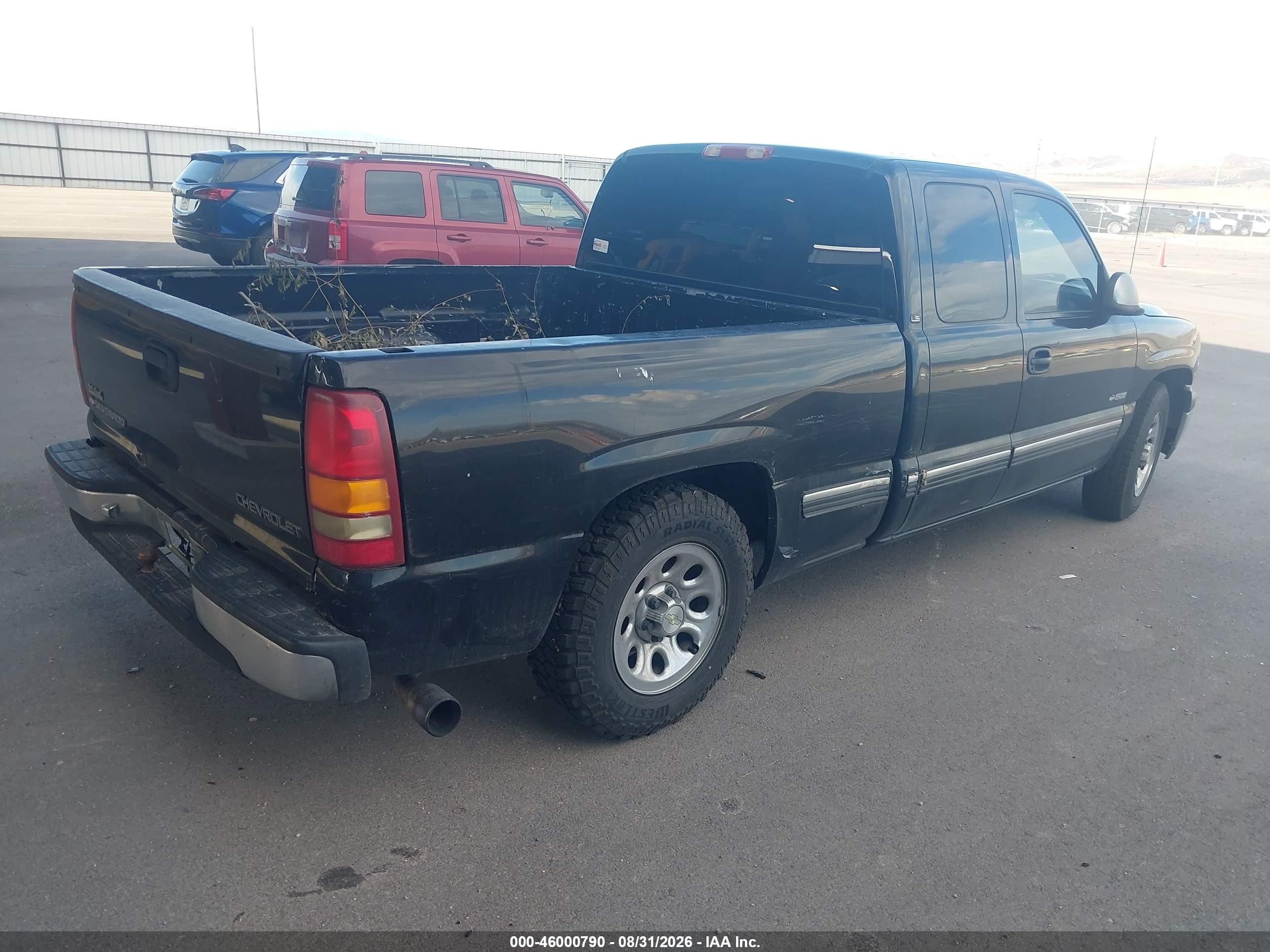 1999 Chevrolet Silverado 1500 Ls Black vin: 2GCEC19T5X1163886