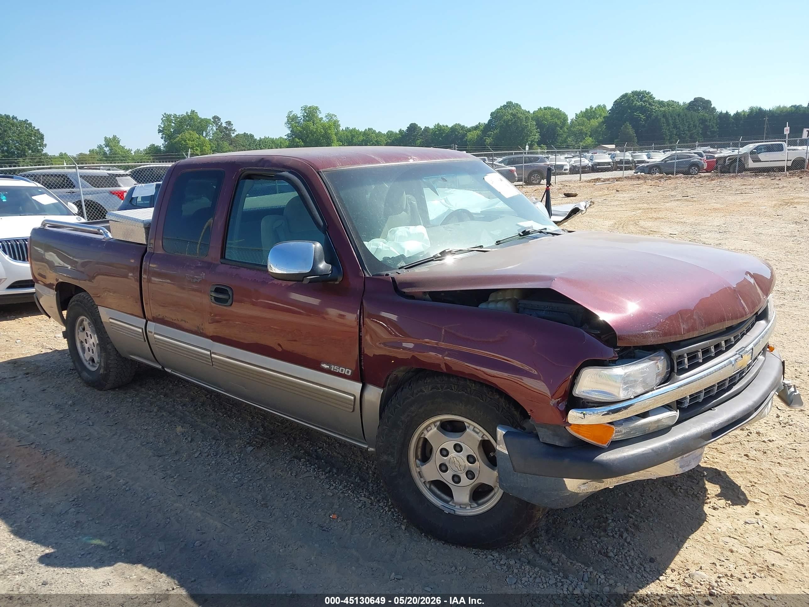 2000 Chevrolet Silverado 1500 Ls Burgundy vin: 2GCEC19T5Y1207385