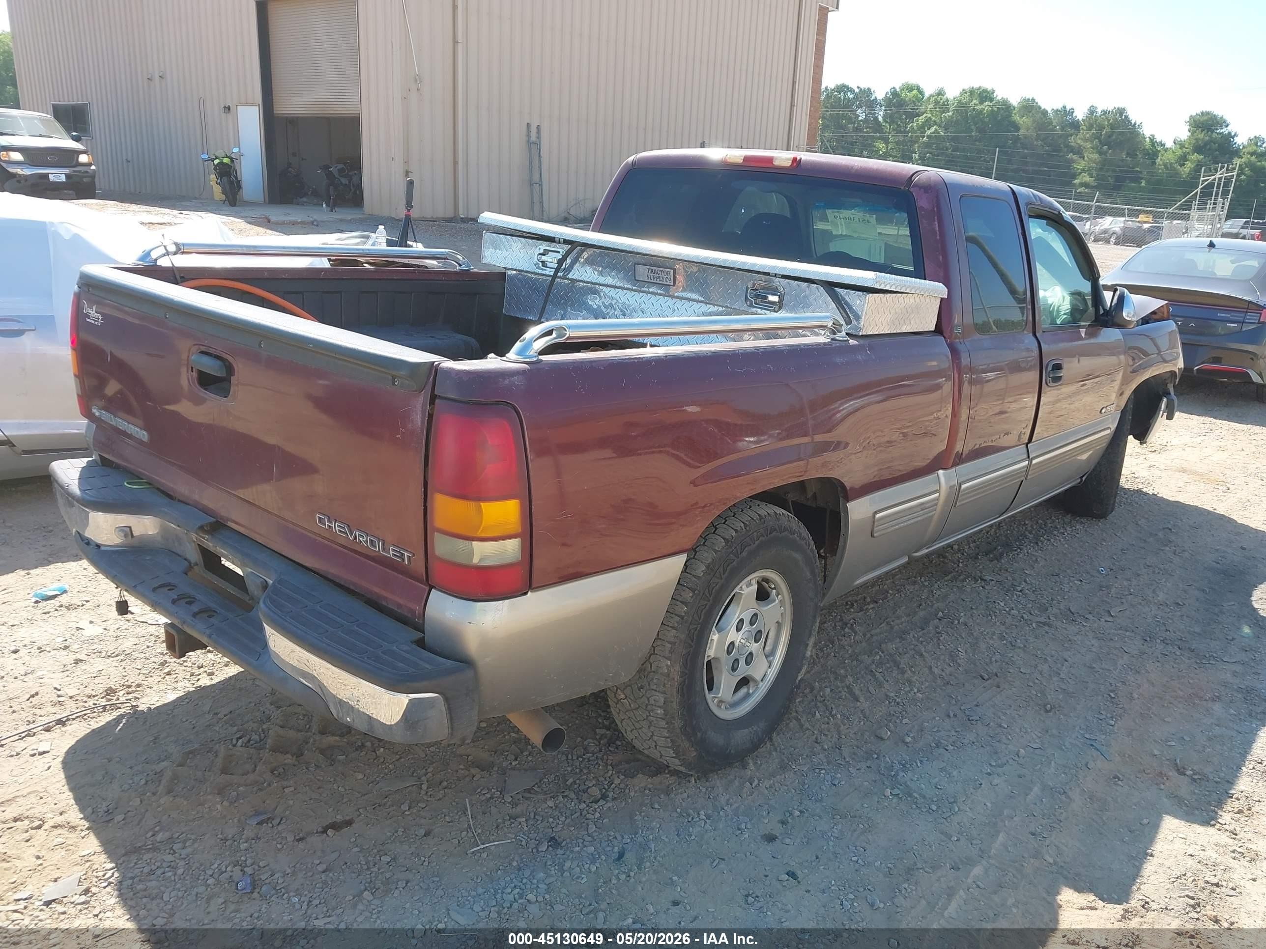 2000 Chevrolet Silverado 1500 Ls Burgundy vin: 2GCEC19T5Y1207385