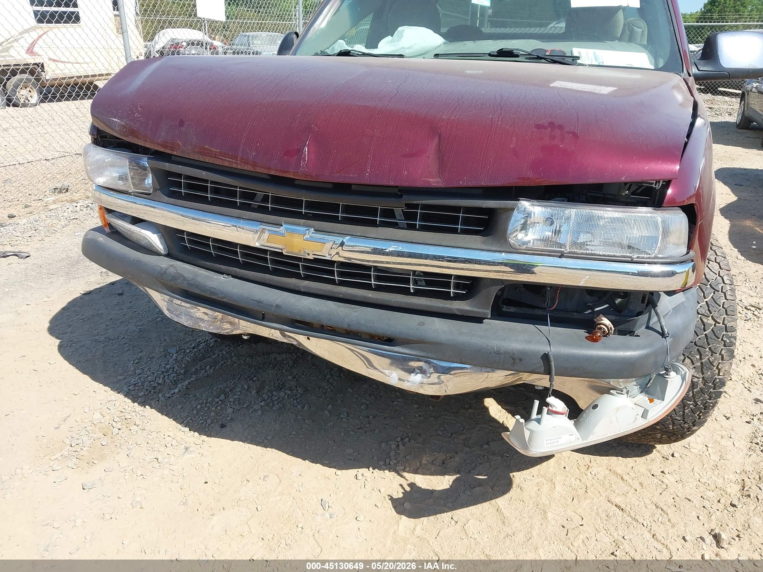 2000 Chevrolet Silverado 1500 Ls Burgundy vin: 2GCEC19T5Y1207385