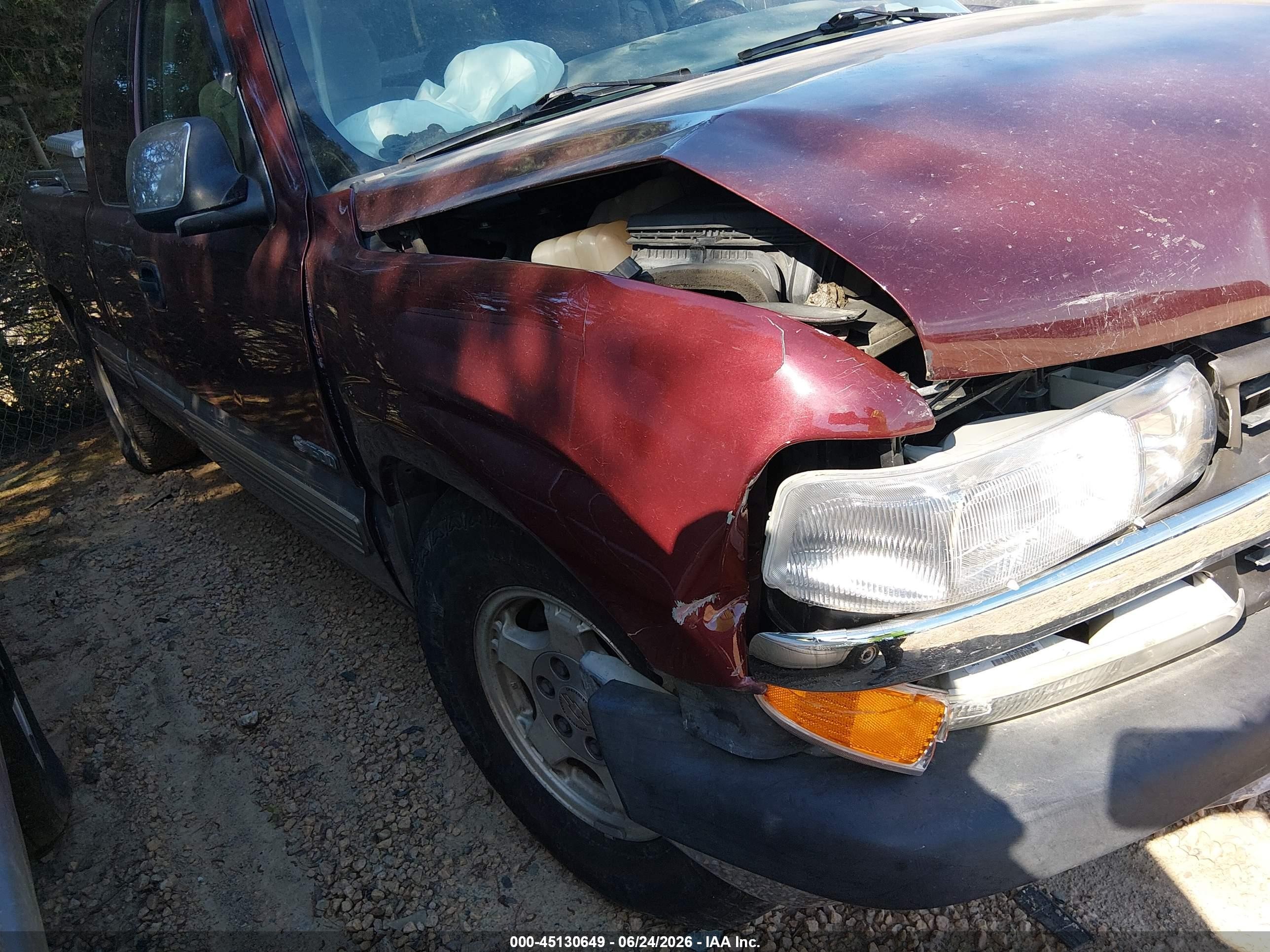 2000 Chevrolet Silverado 1500 Ls Burgundy vin: 2GCEC19T5Y1207385