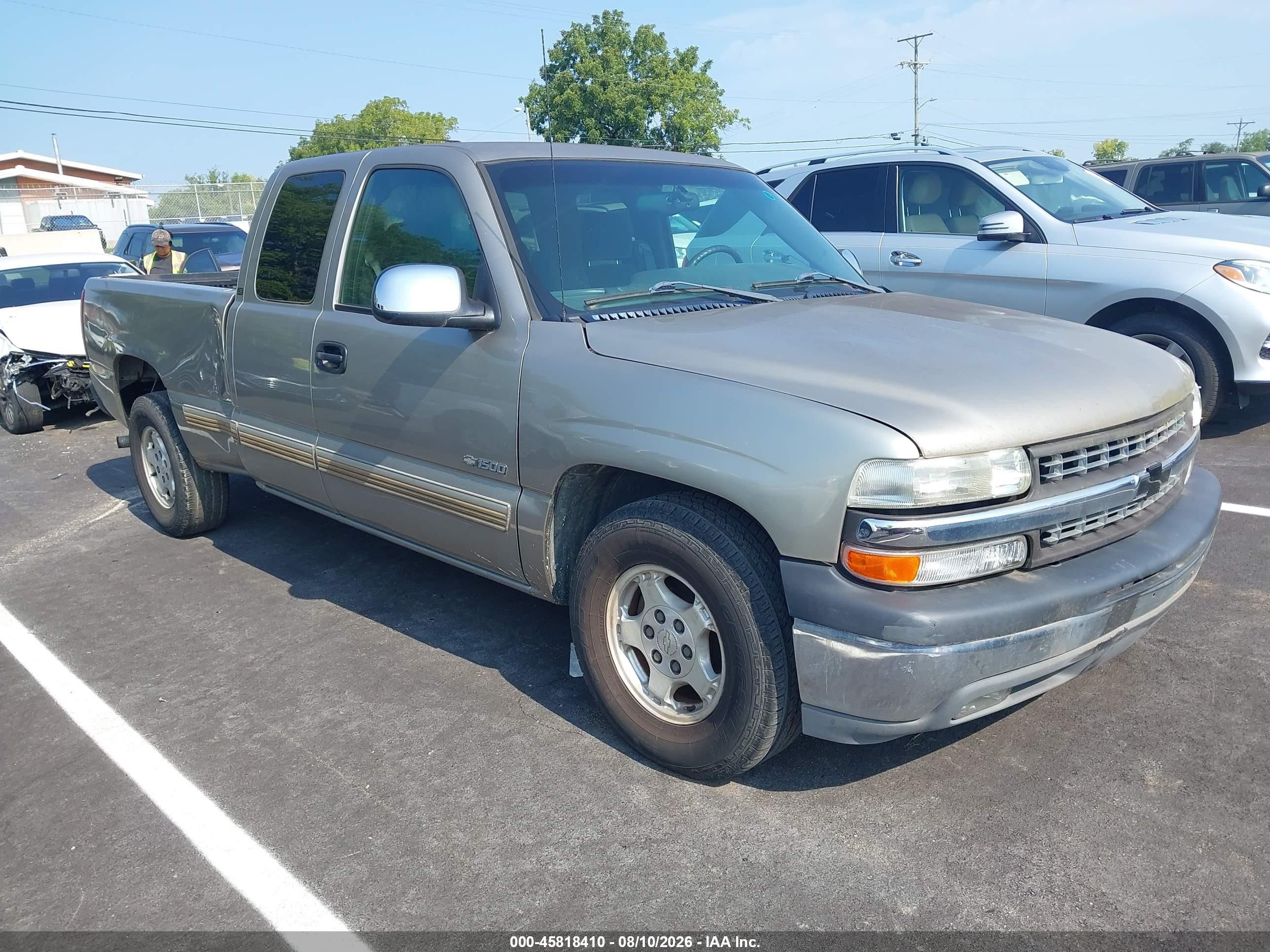 2001 Chevrolet Silverado 1500 Ls Silver vin: 2GCEC19T611367815