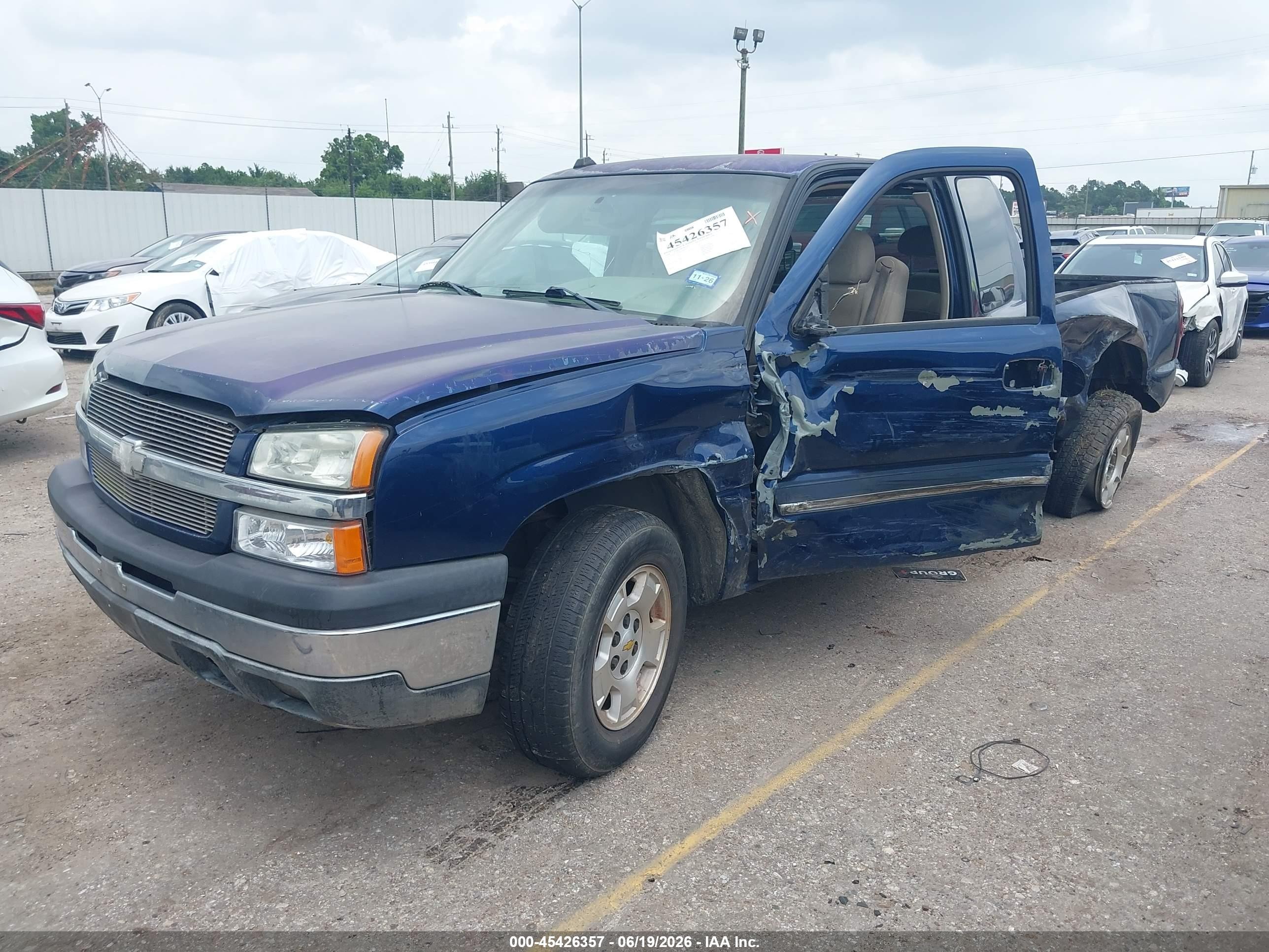 2004 Chevrolet Silverado 1500 Ls Blue vin: 2GCEC19T641364773