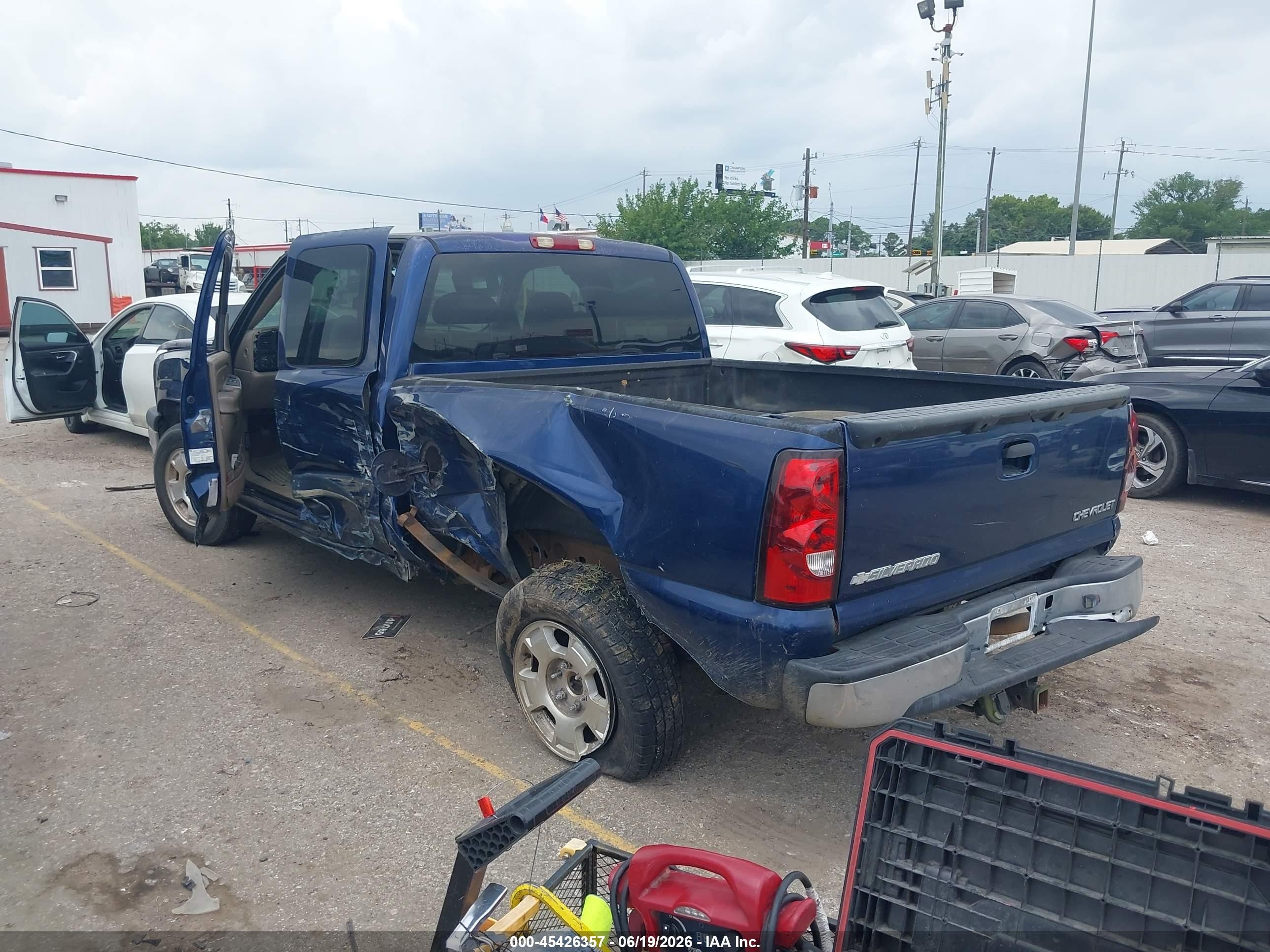 2004 Chevrolet Silverado 1500 Ls Blue vin: 2GCEC19T641364773