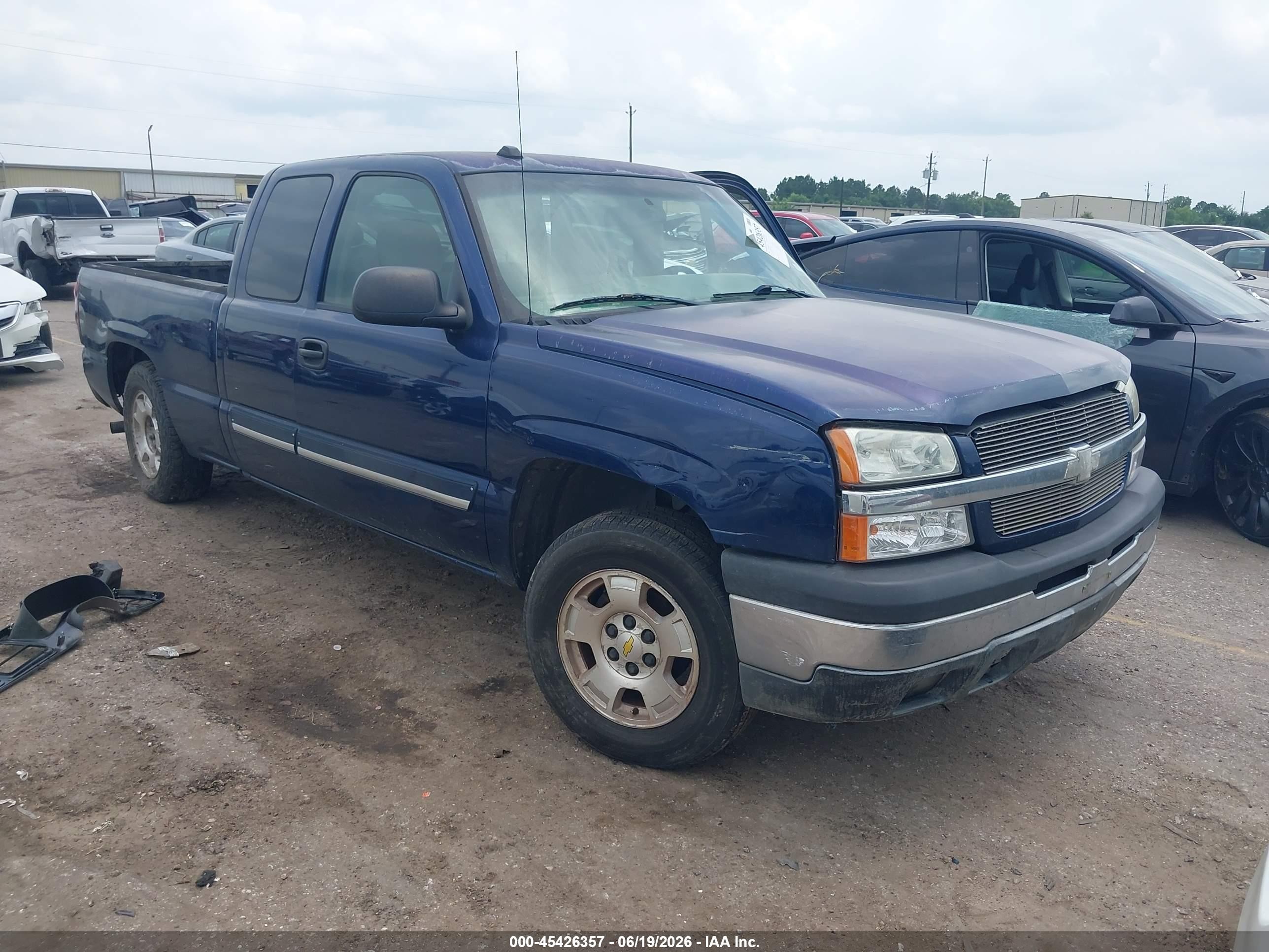 2004 Chevrolet Silverado 1500 Ls Blue vin: 2GCEC19T641364773