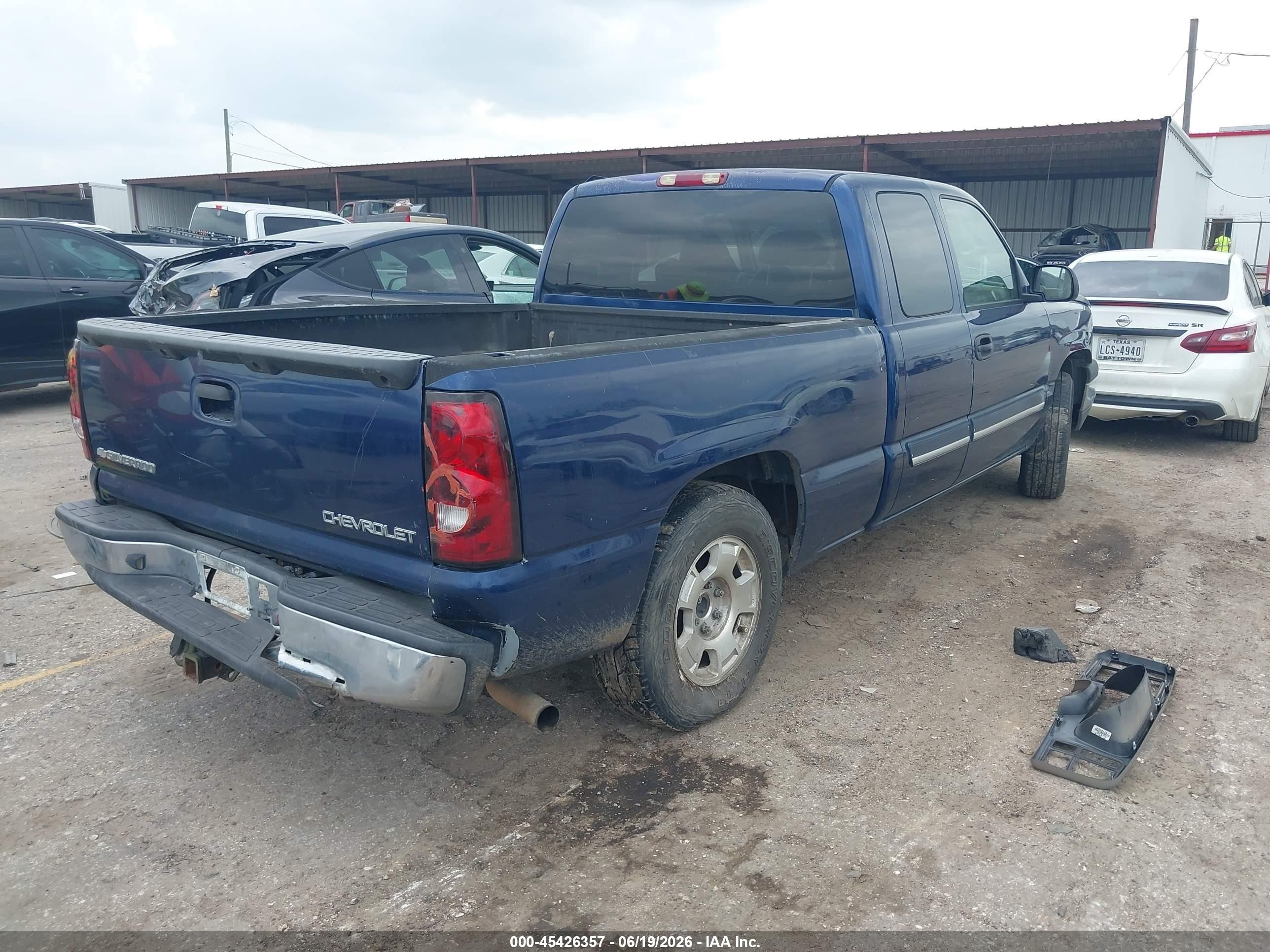 2004 Chevrolet Silverado 1500 Ls Blue vin: 2GCEC19T641364773