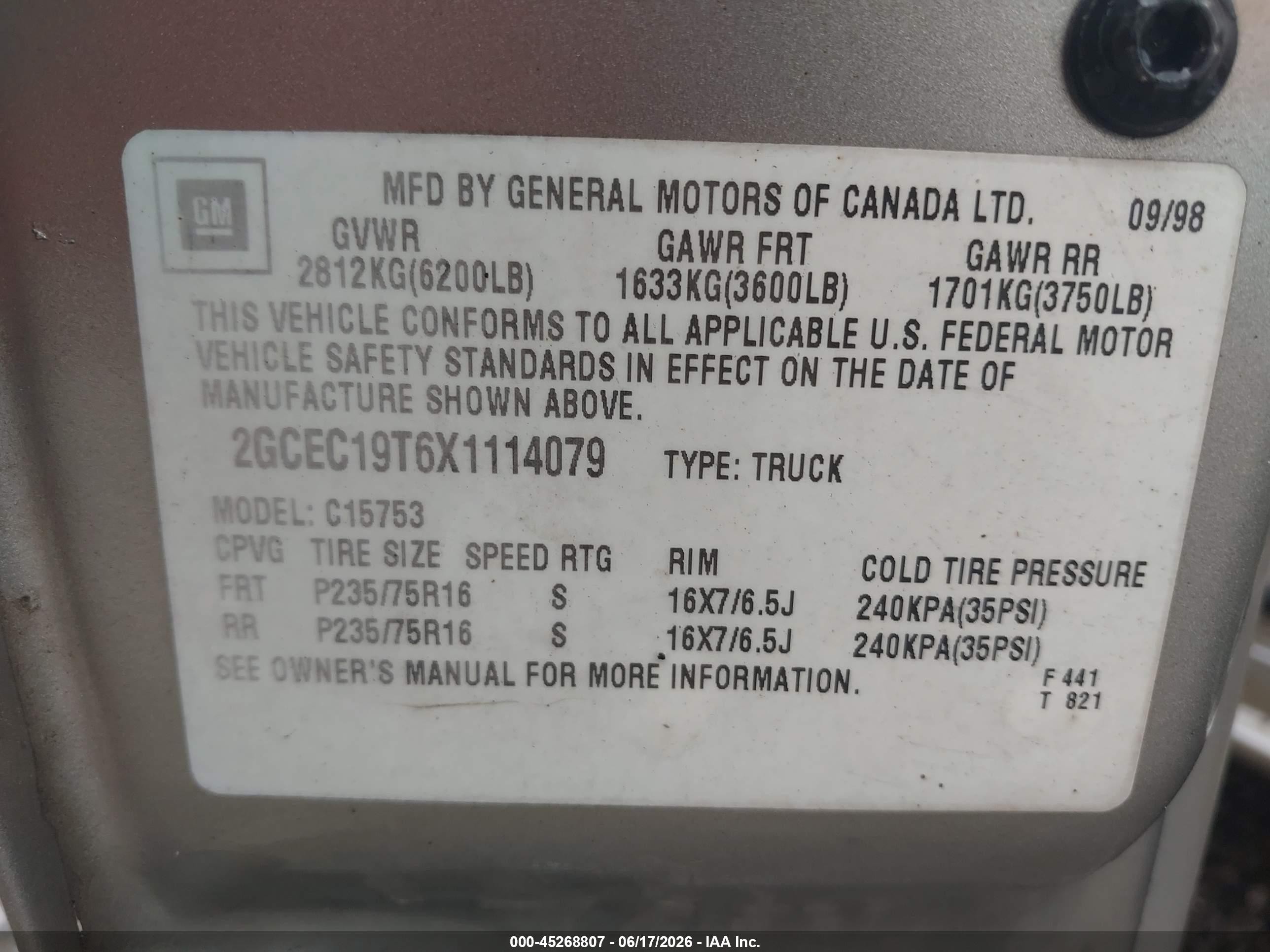 1999 Chevrolet Silverado 1500 Ls Gray vin: 2GCEC19T6X1114079