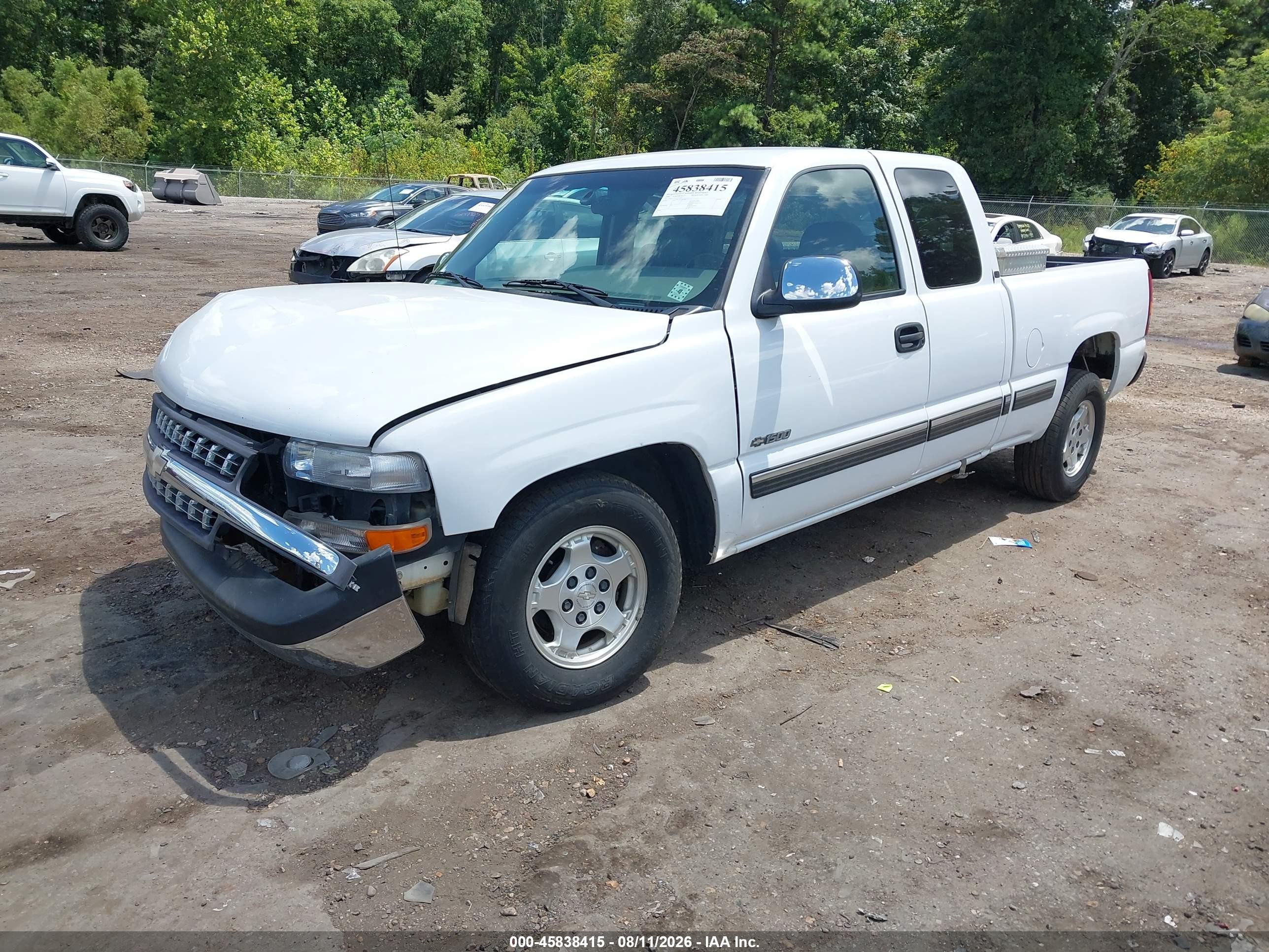 2000 Chevrolet Silverado 1500 Ls White vin: 2GCEC19T6Y1337997