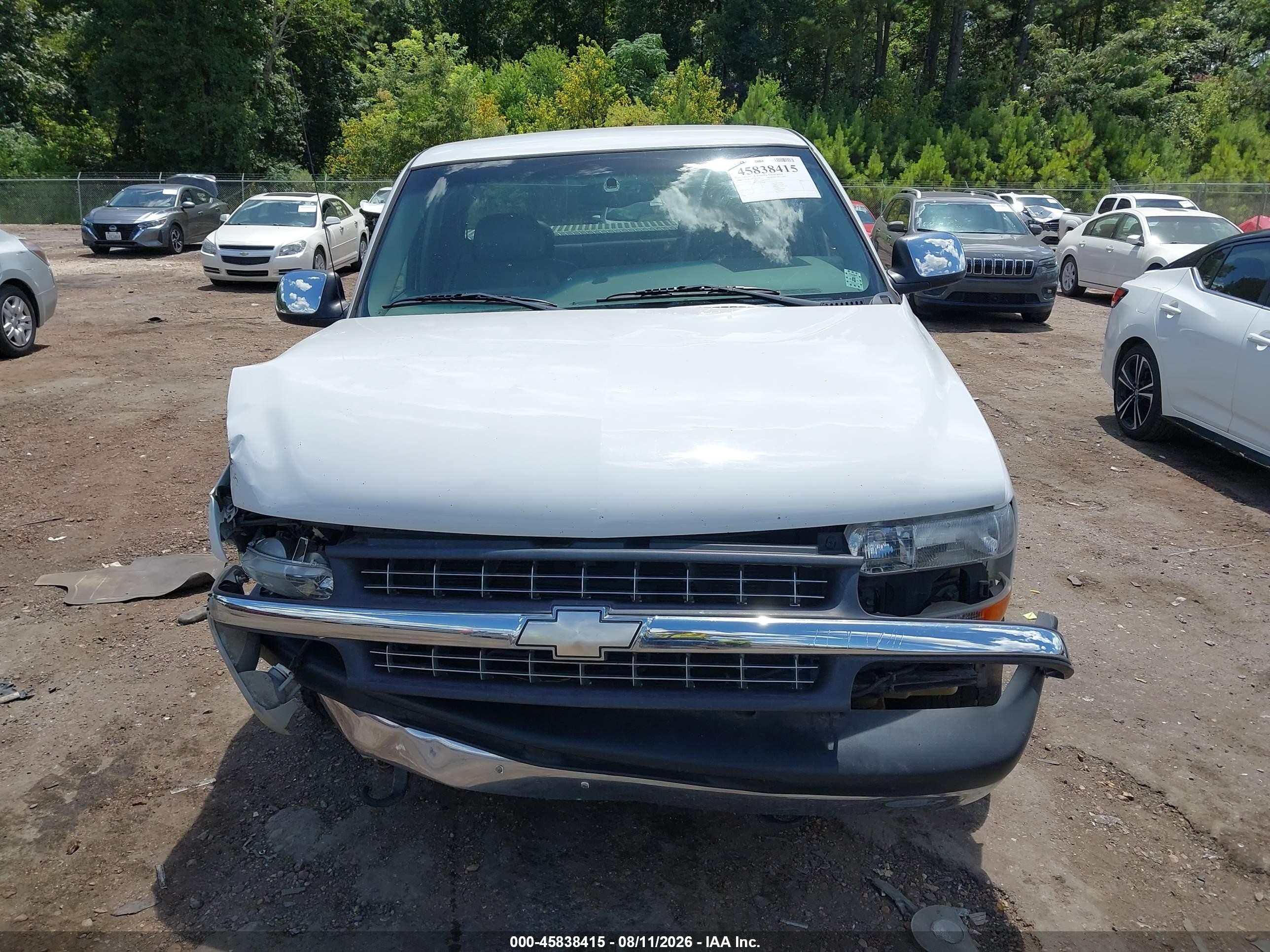 2000 Chevrolet Silverado 1500 Ls White vin: 2GCEC19T6Y1337997
