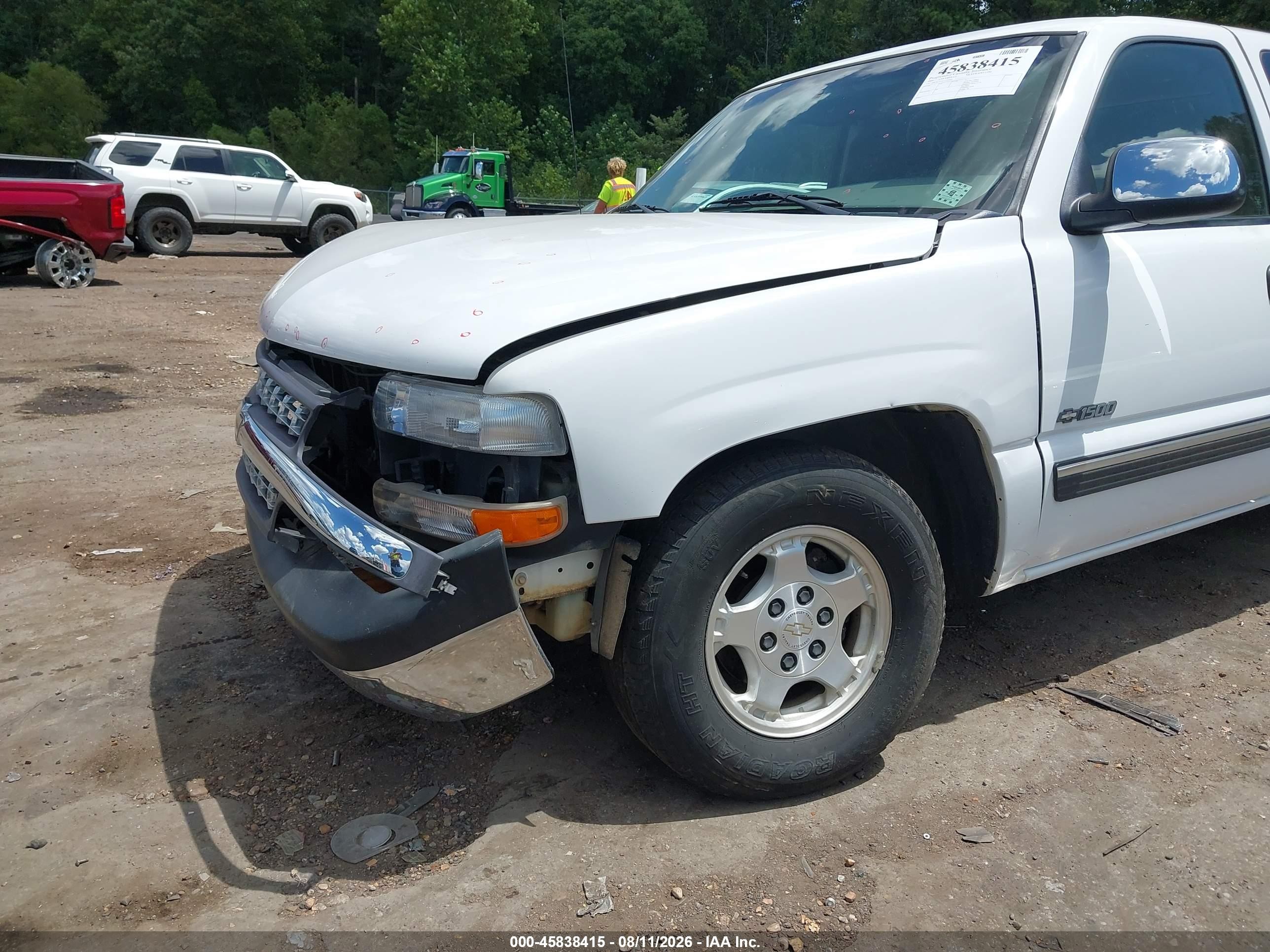 2000 Chevrolet Silverado 1500 Ls White vin: 2GCEC19T6Y1337997