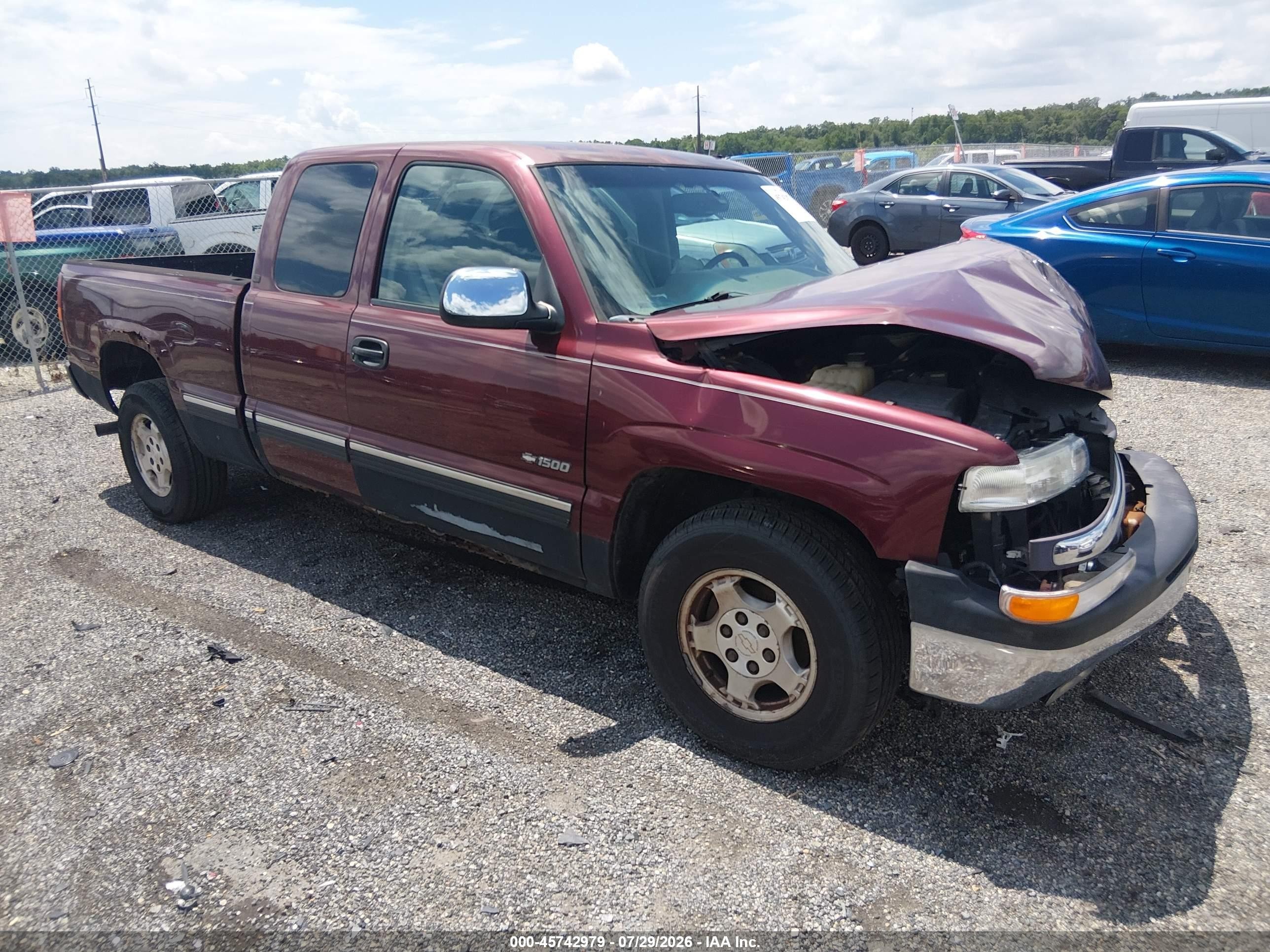 2001 Chevrolet Silverado 1500 Lt Maroon vin: 2GCEC19T711267013