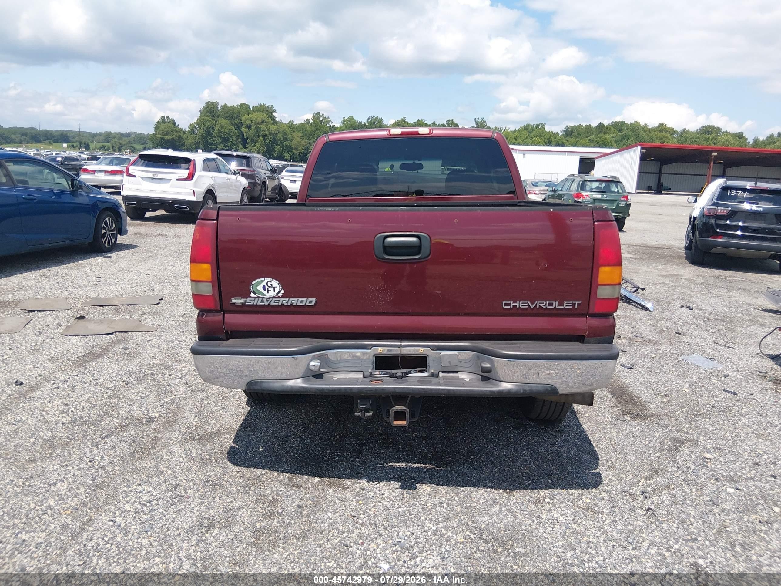 2001 Chevrolet Silverado 1500 Lt Темно-бордовый vin: 2GCEC19T711267013