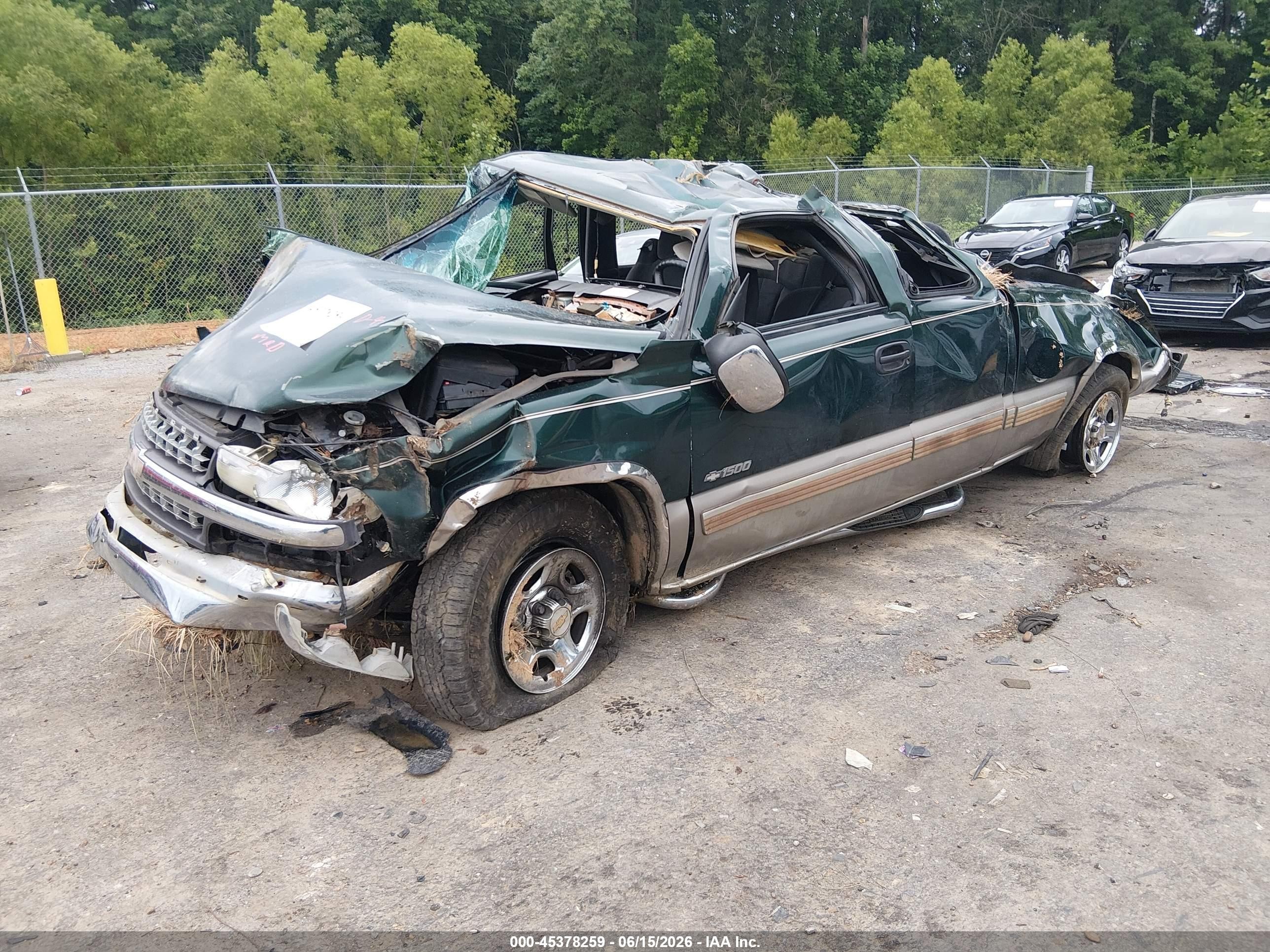 2001 Chevrolet Silverado 1500 Ls Зеленый vin: 2GCEC19T711365247