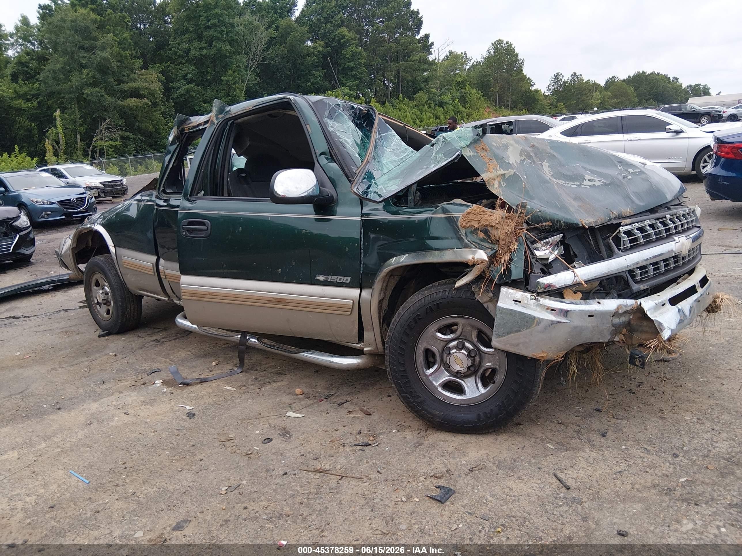 2001 Chevrolet Silverado 1500 Ls Зеленый vin: 2GCEC19T711365247