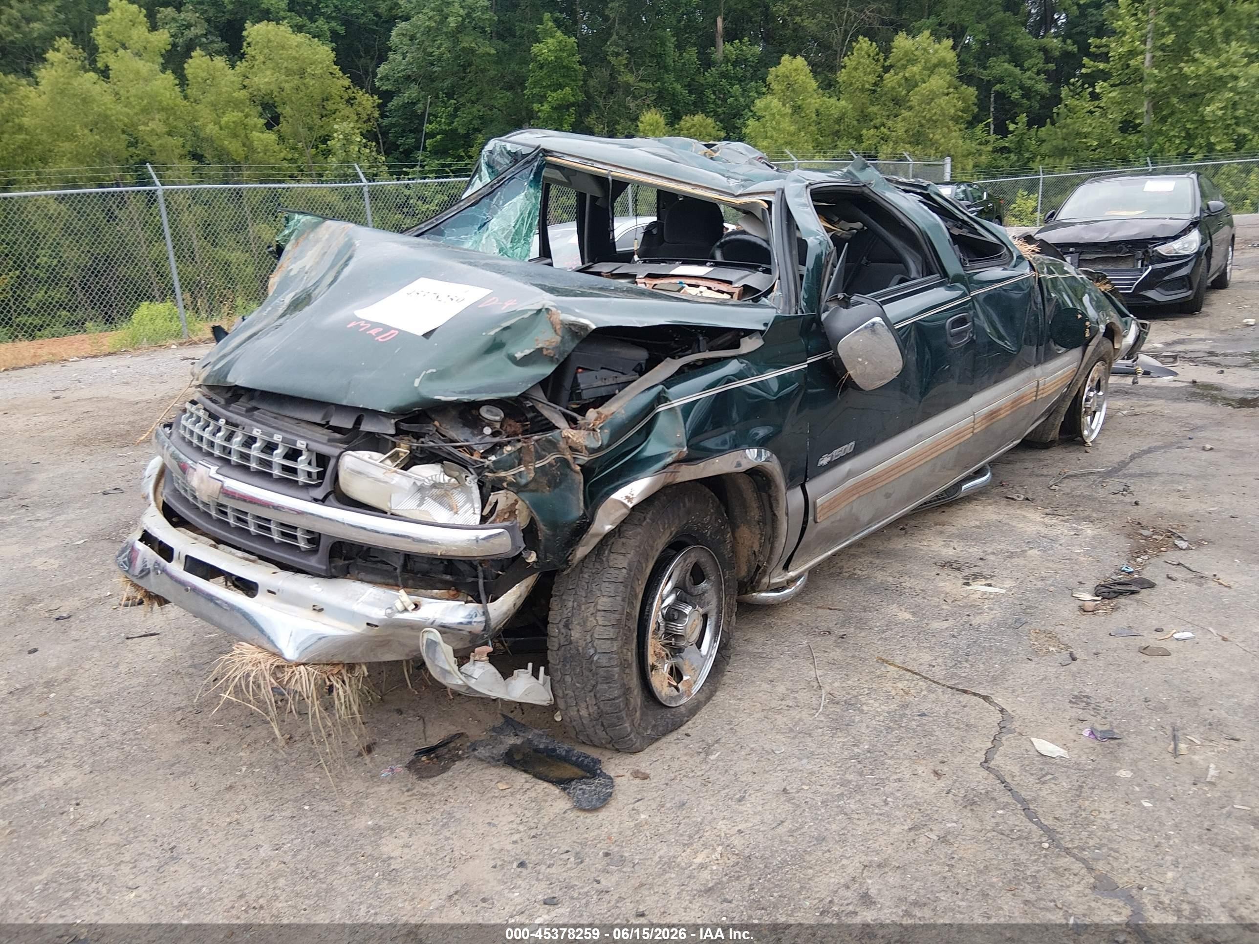 2001 Chevrolet Silverado 1500 Ls Зеленый vin: 2GCEC19T711365247