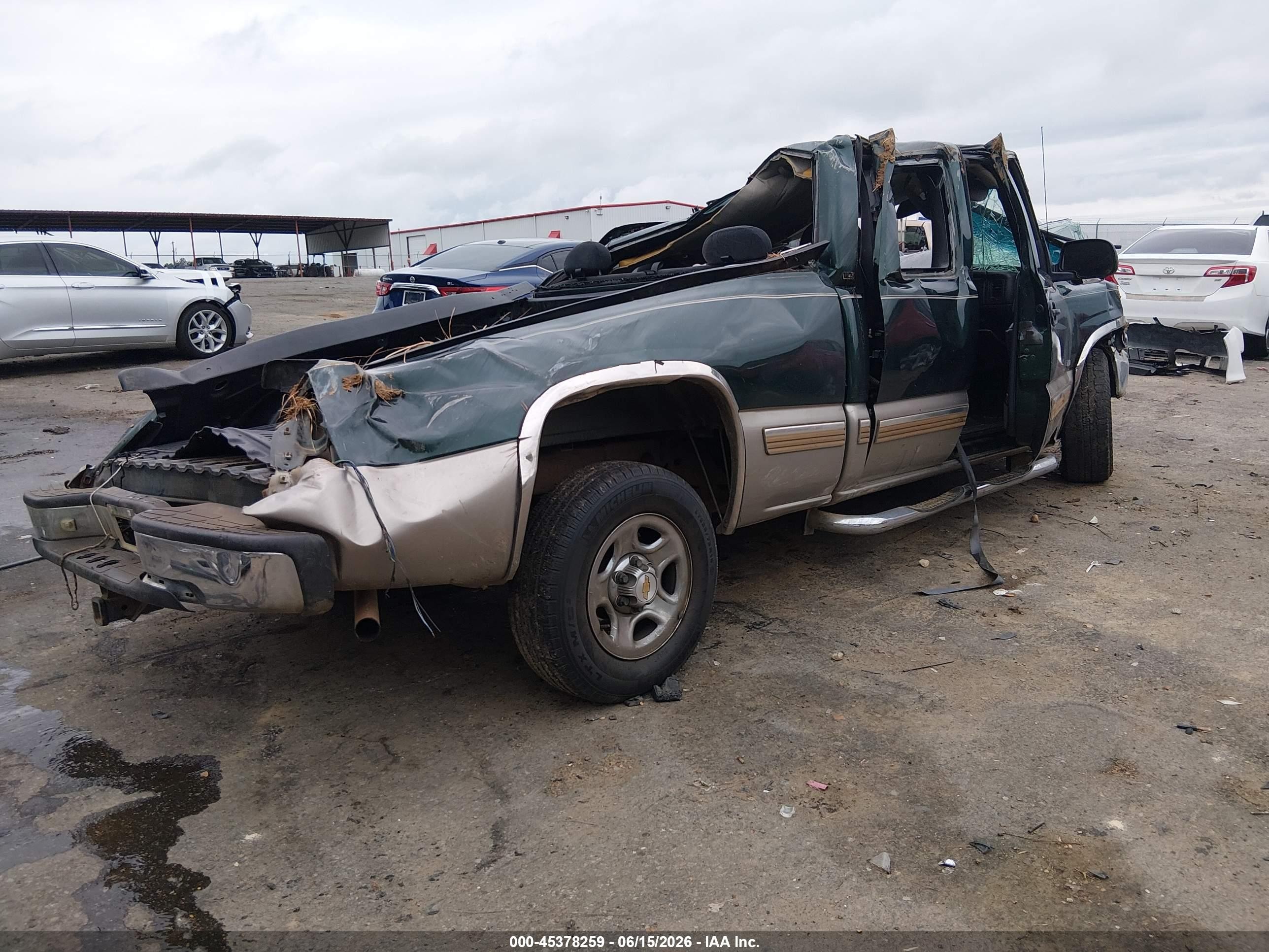 2001 Chevrolet Silverado 1500 Ls Зеленый vin: 2GCEC19T711365247