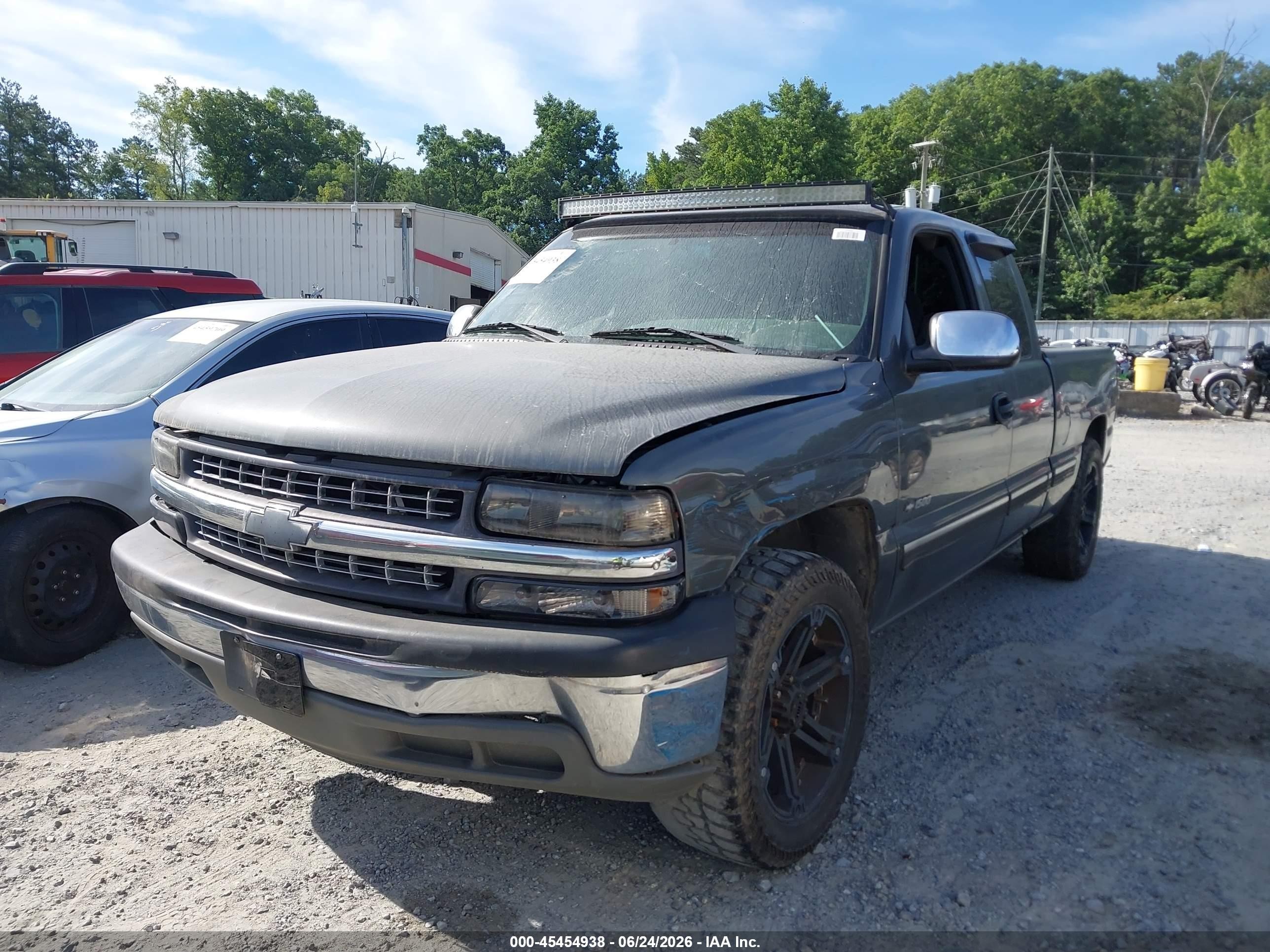 2002 Chevrolet Silverado 1500 Ls Black vin: 2GCEC19T721169181