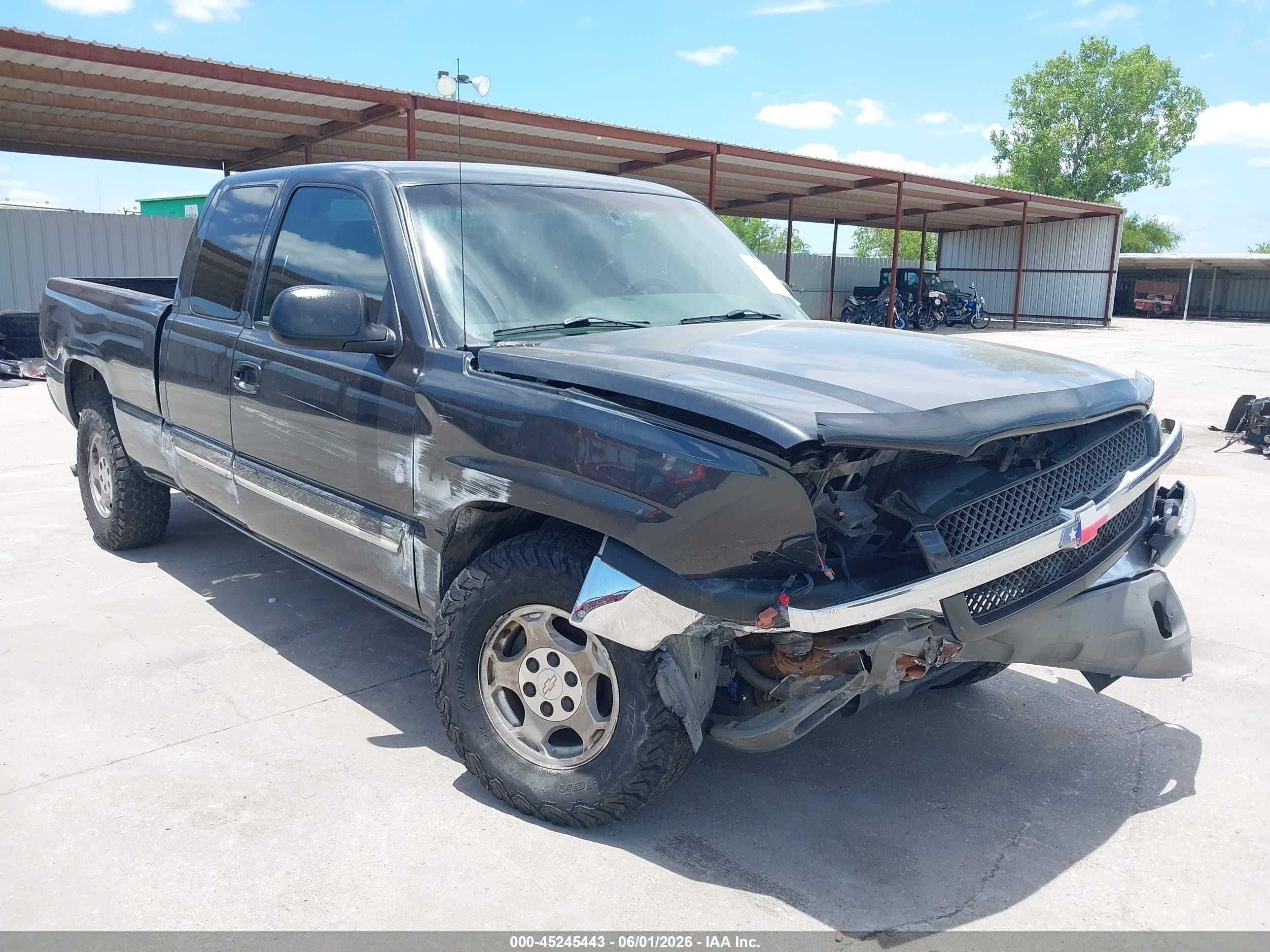 2003 Chevrolet Silverado 1500 Ls Black vin: 2GCEC19T731409198