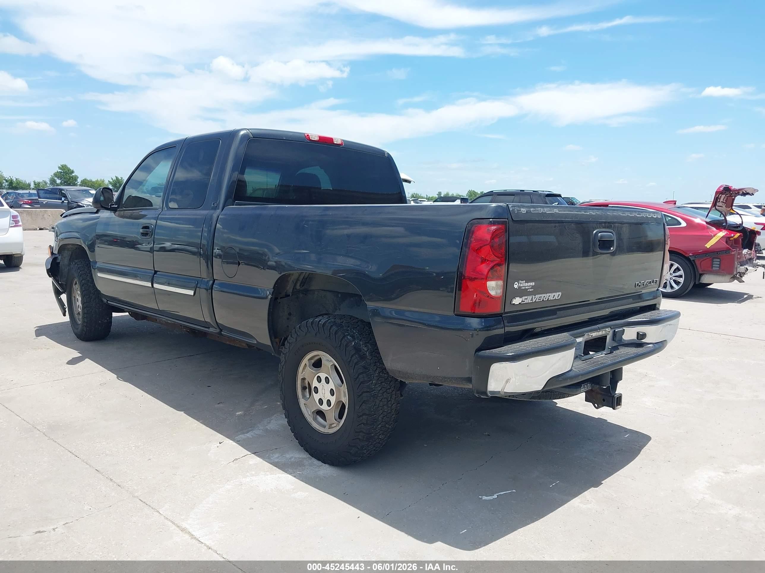 2003 Chevrolet Silverado 1500 Ls Black vin: 2GCEC19T731409198