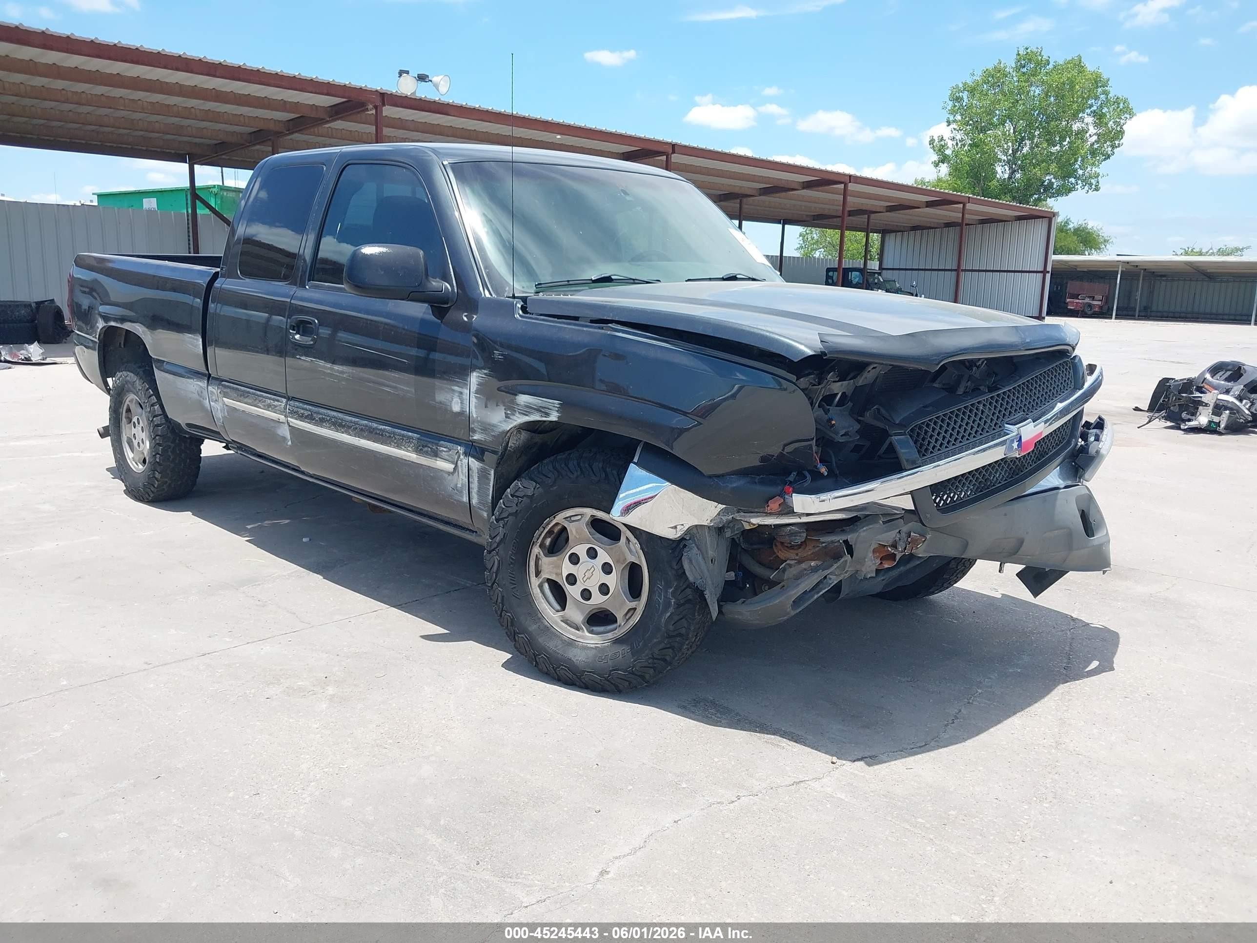 2003 Chevrolet Silverado 1500 Ls Black vin: 2GCEC19T731409198