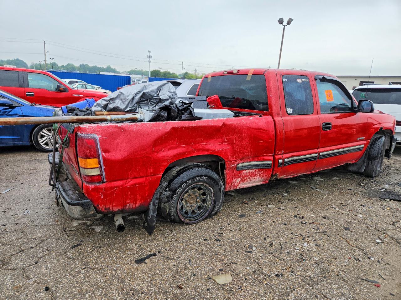 2002 Chevrolet Silverado C1500 Red vin: 2GCEC19T821341900