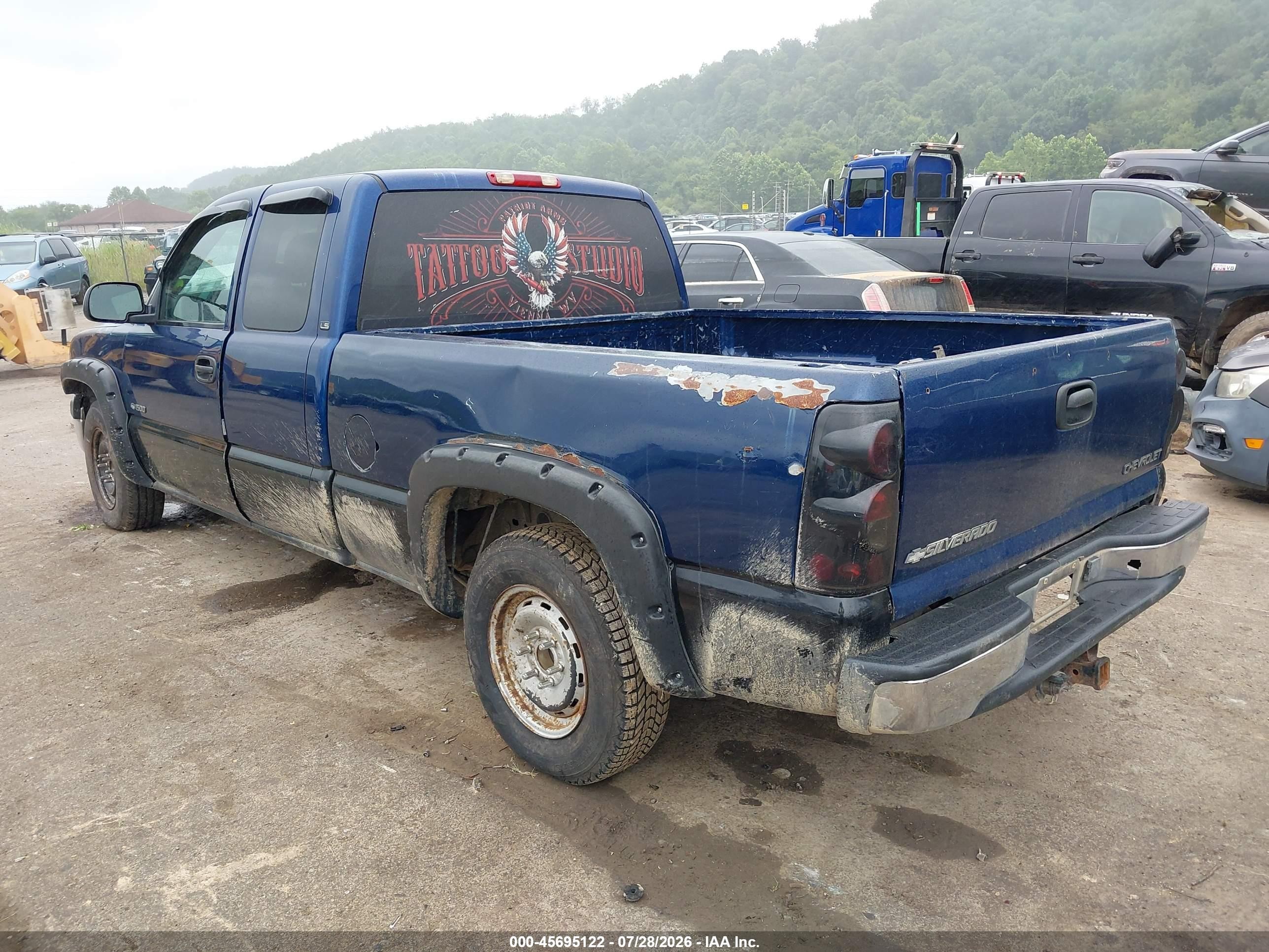 2000 Chevrolet Silverado 1500 Ls Blue vin: 2GCEC19T8Y1349682