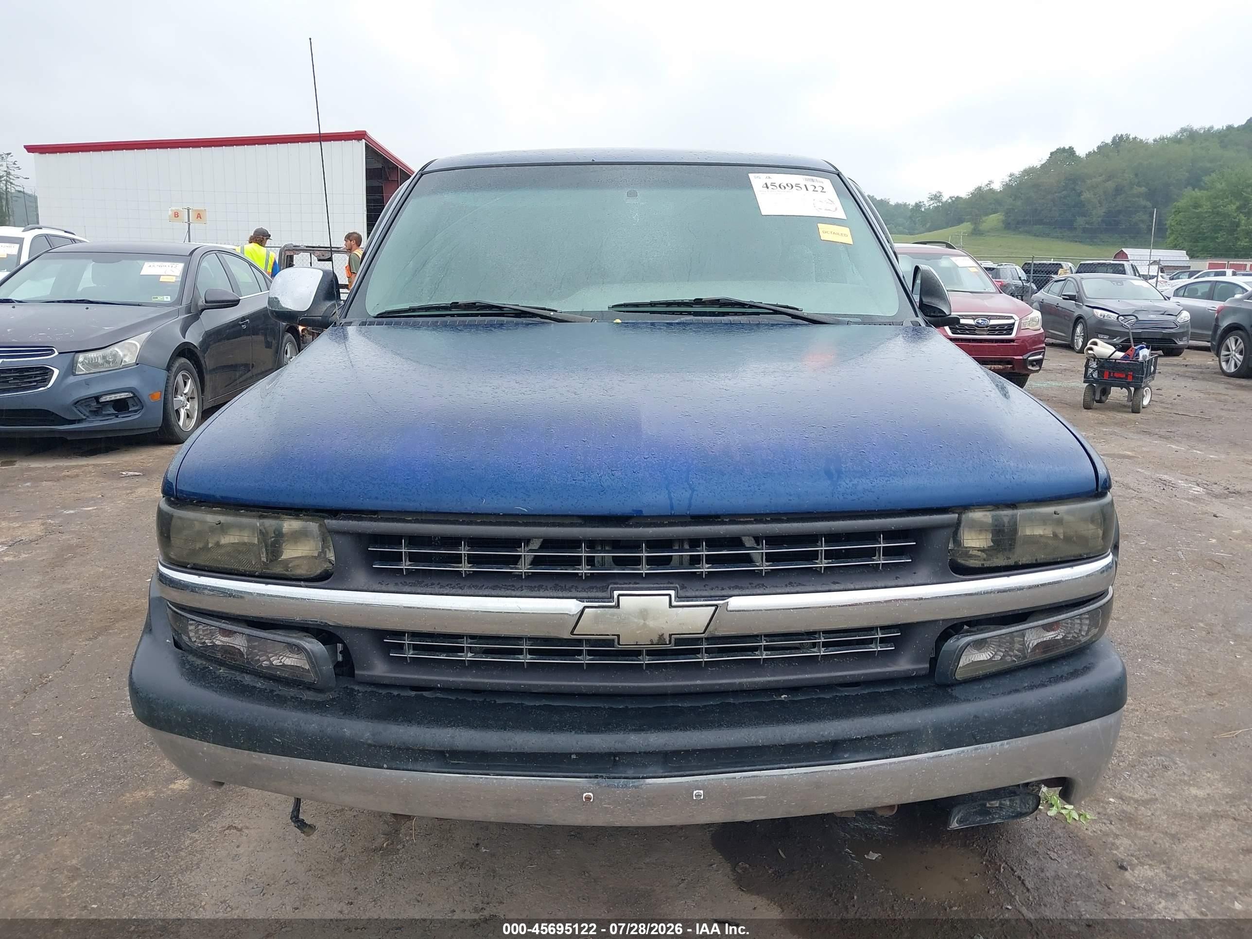 2000 Chevrolet Silverado 1500 Ls Blue vin: 2GCEC19T8Y1349682