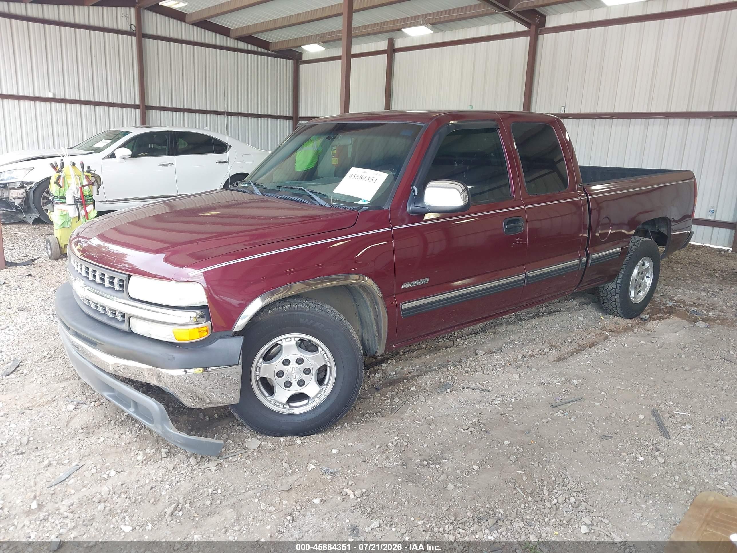 2002 Chevrolet Silverado 1500 Ls Burgundy vin: 2GCEC19T921314057