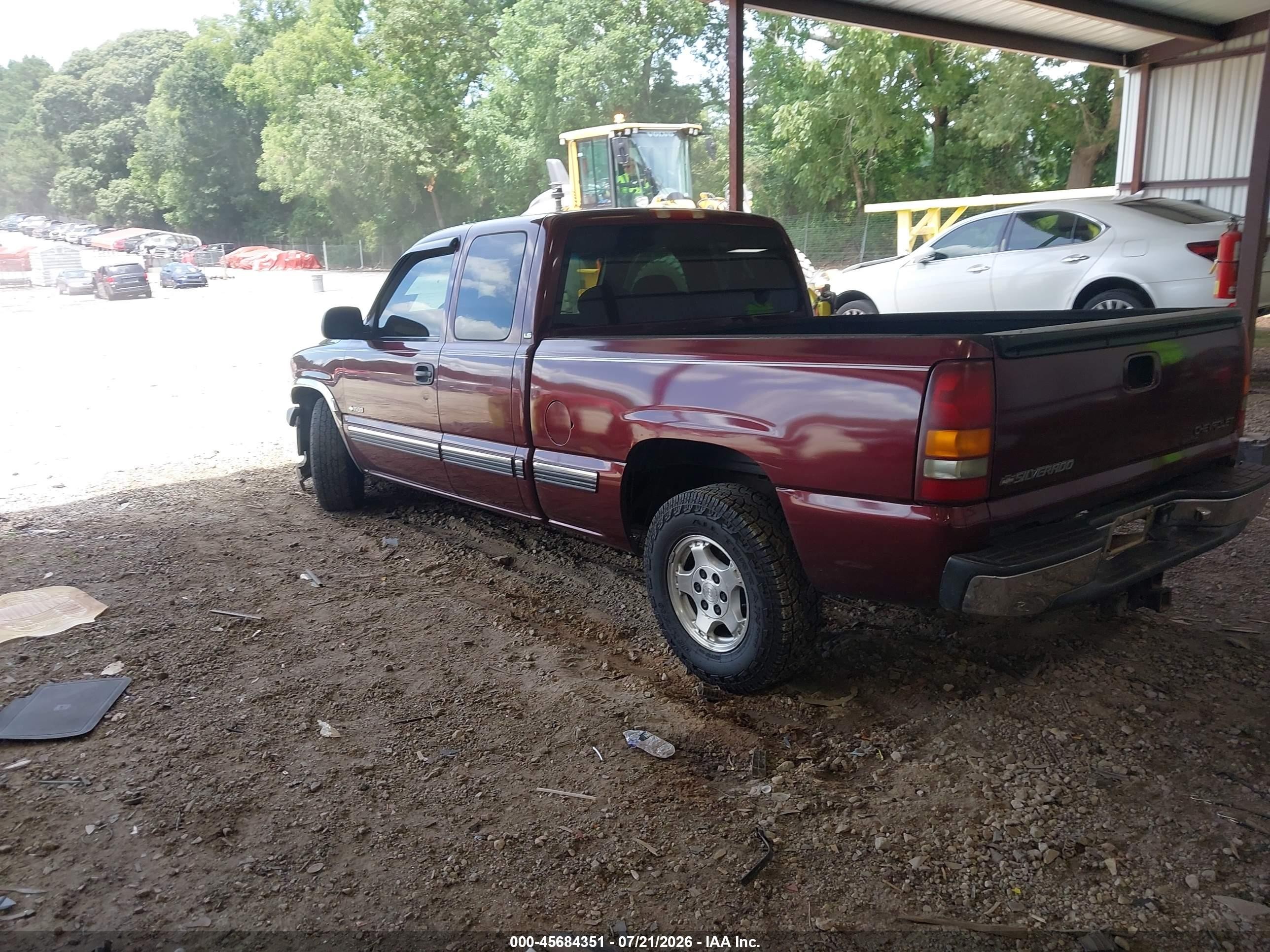 2002 Chevrolet Silverado 1500 Ls Burgundy vin: 2GCEC19T921314057