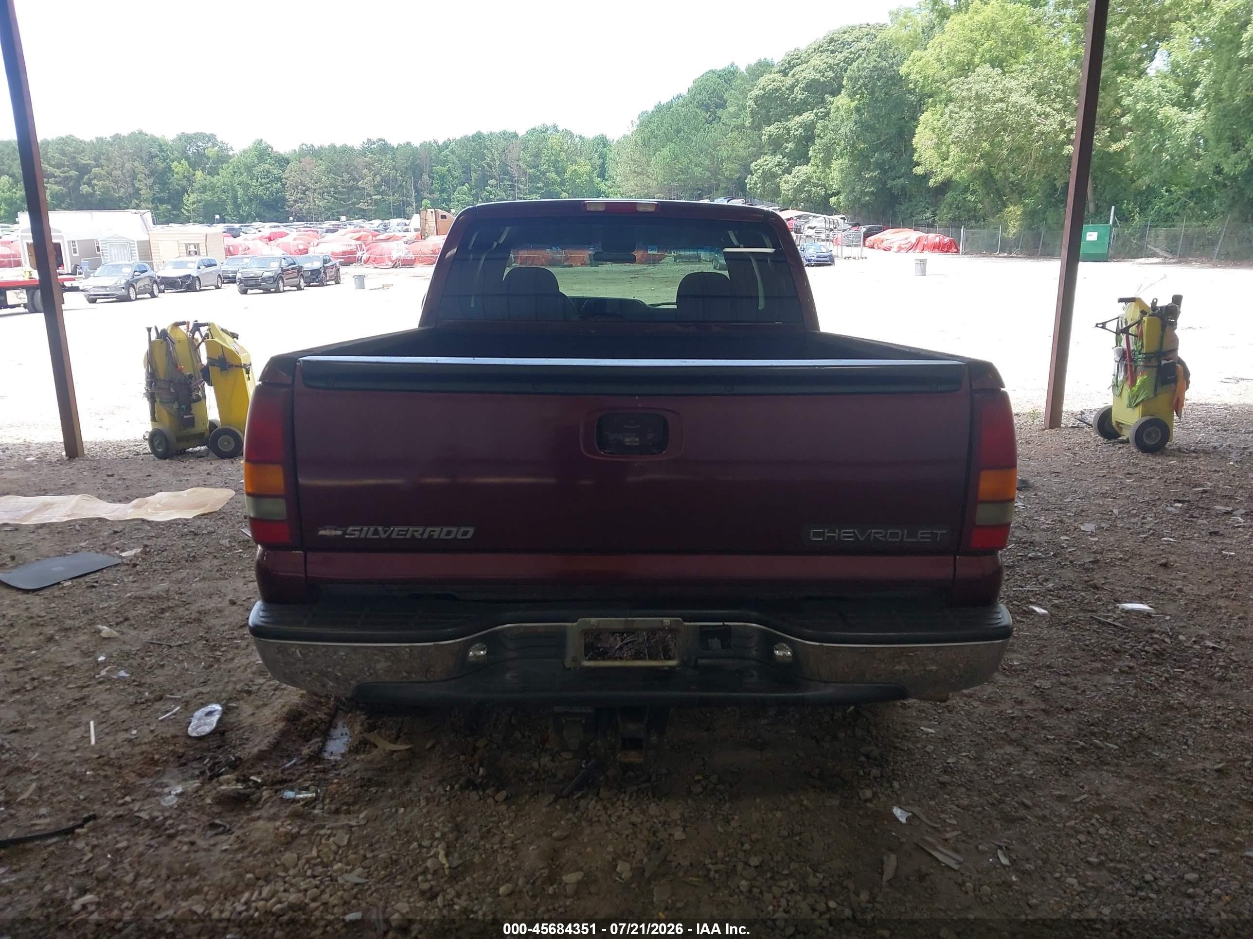 2002 Chevrolet Silverado 1500 Ls Burgundy vin: 2GCEC19T921314057