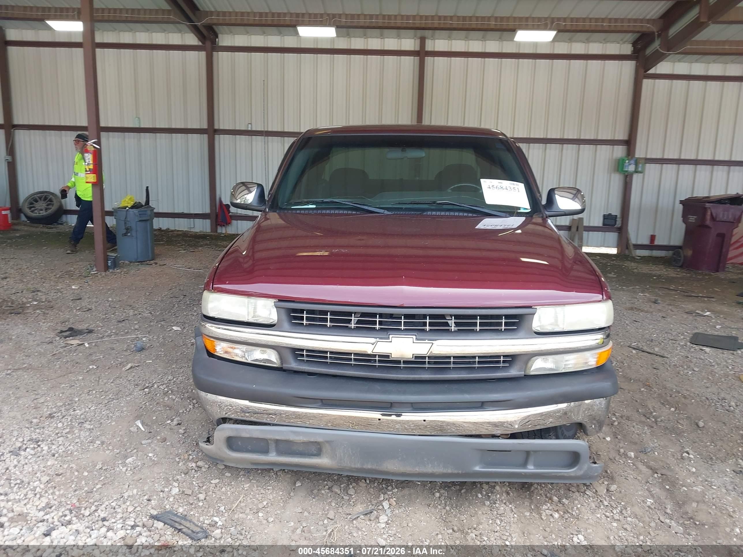 2002 Chevrolet Silverado 1500 Ls Burgundy vin: 2GCEC19T921314057