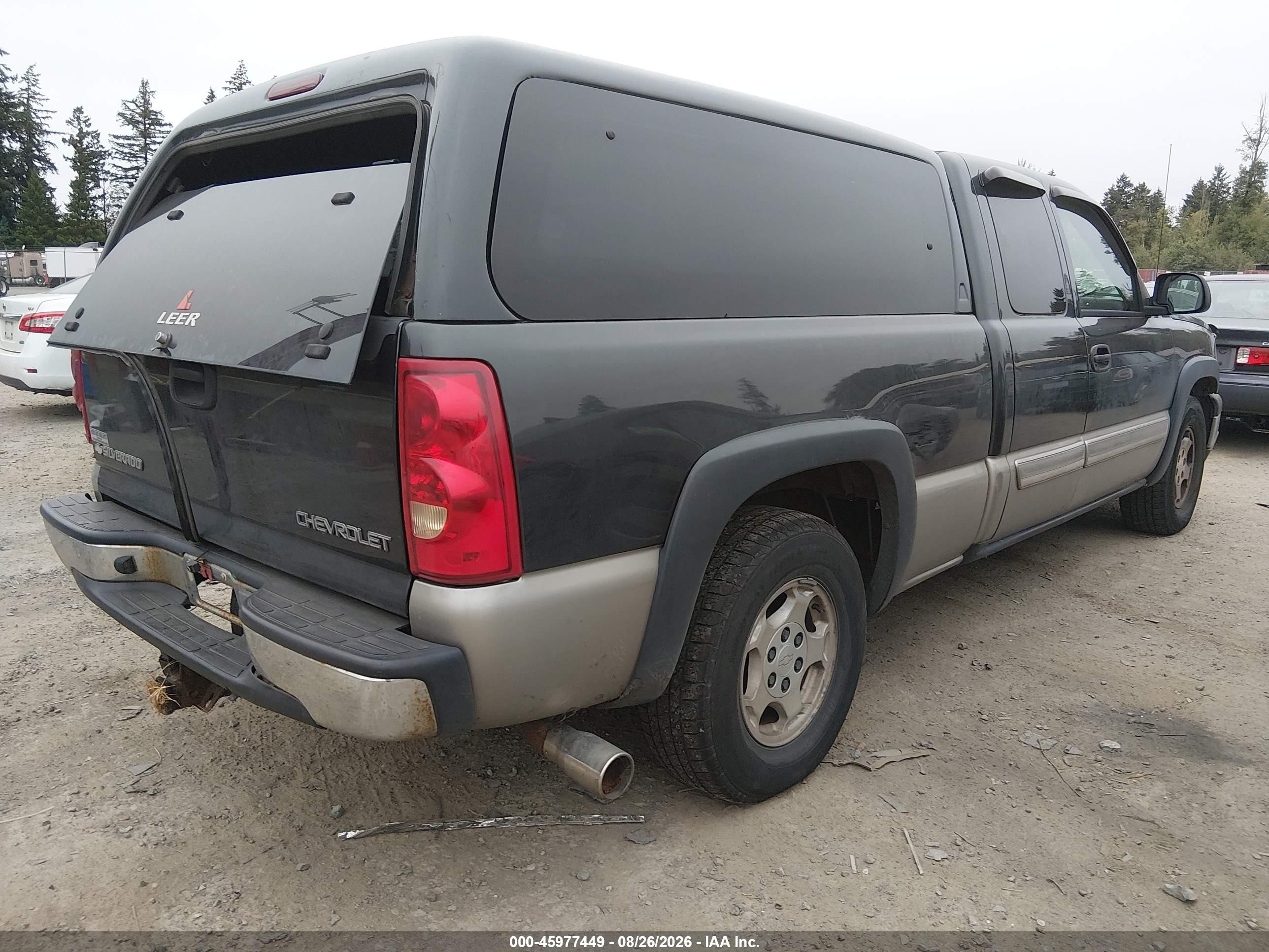 2003 Chevrolet Silverado 1500 Ls Black vin: 2GCEC19T931349814