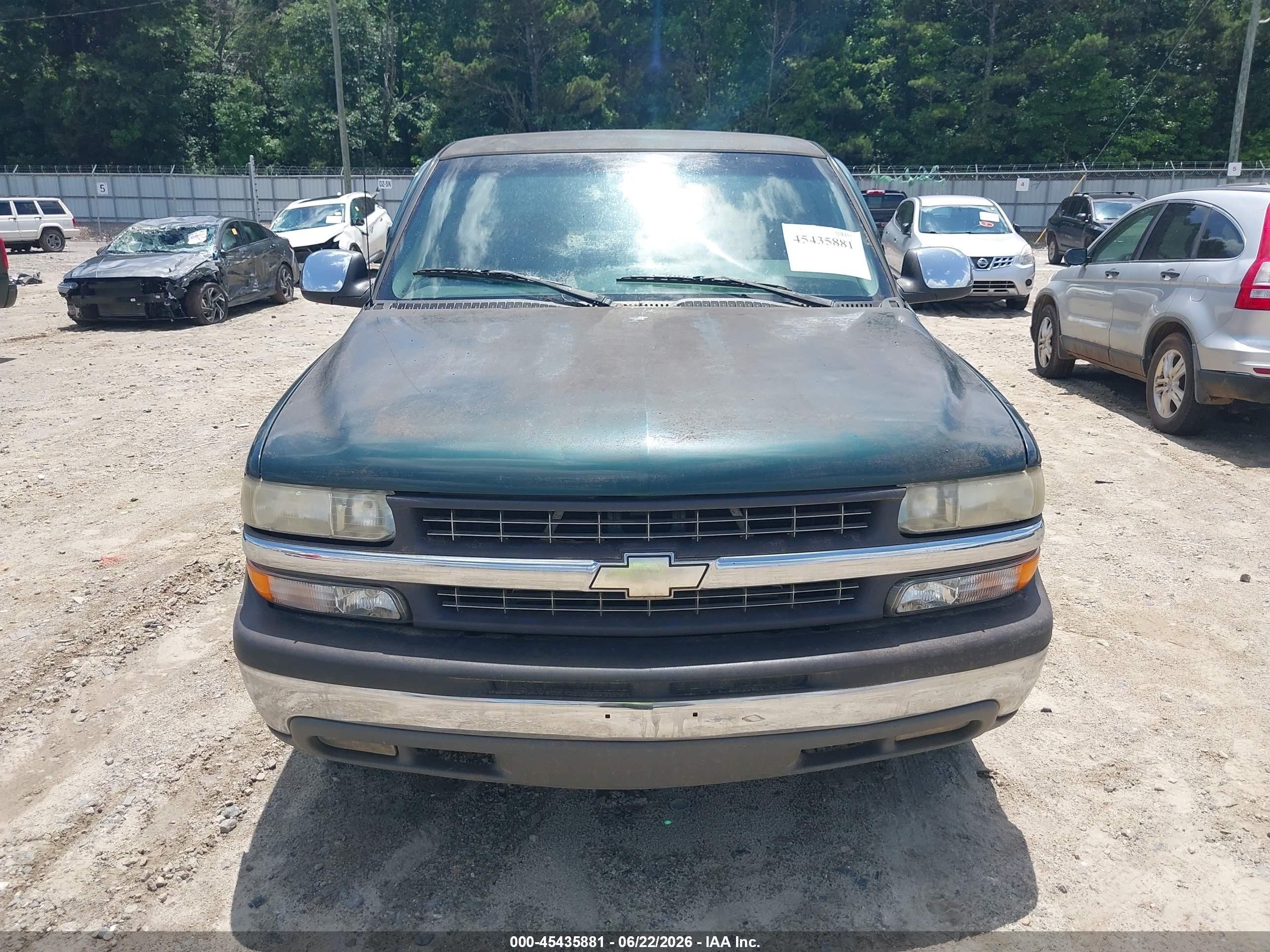 2001 Chevrolet Silverado 1500 Ls Green vin: 2GCEC19TX11261416