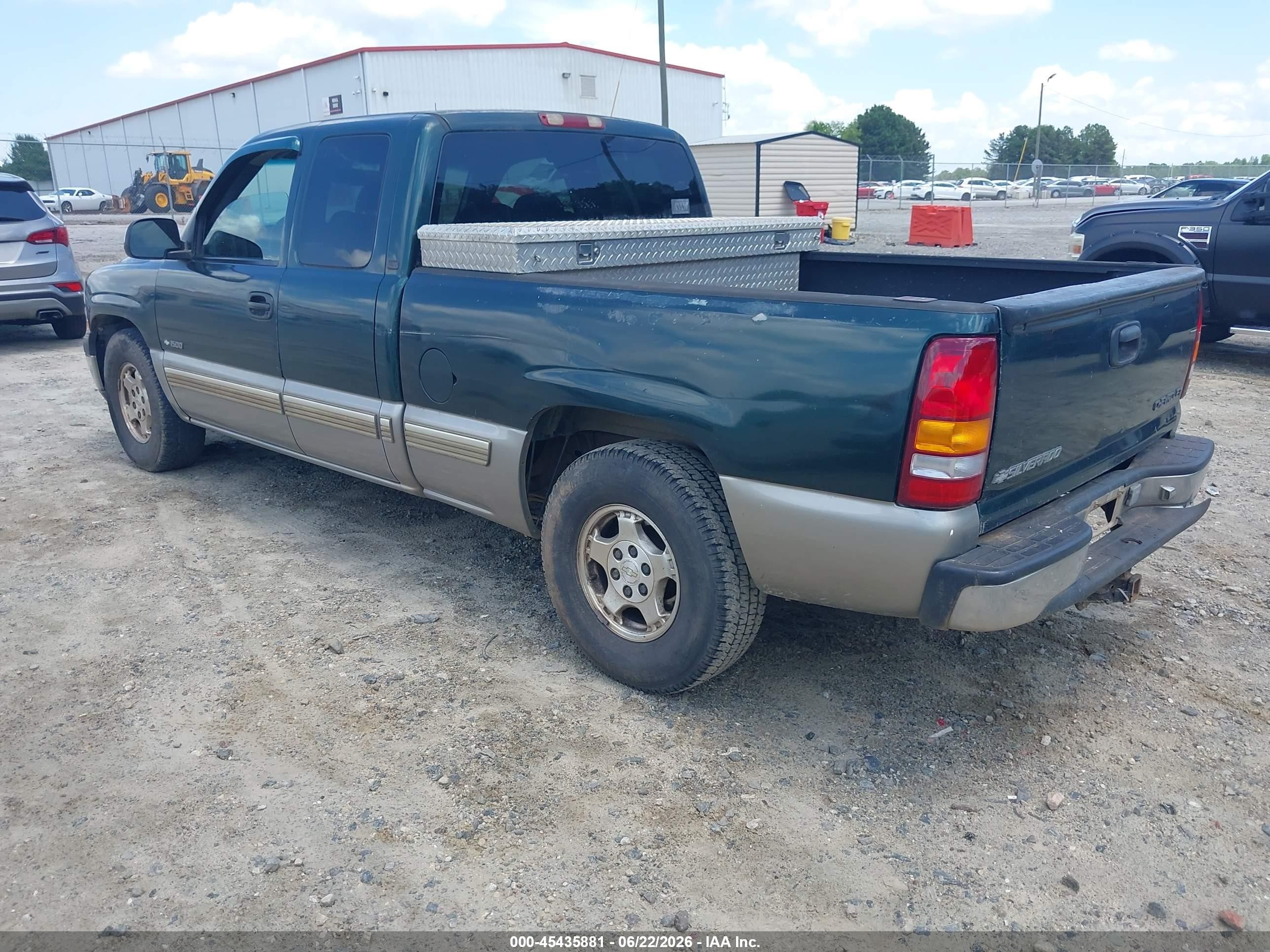2001 Chevrolet Silverado 1500 Ls Green vin: 2GCEC19TX11261416