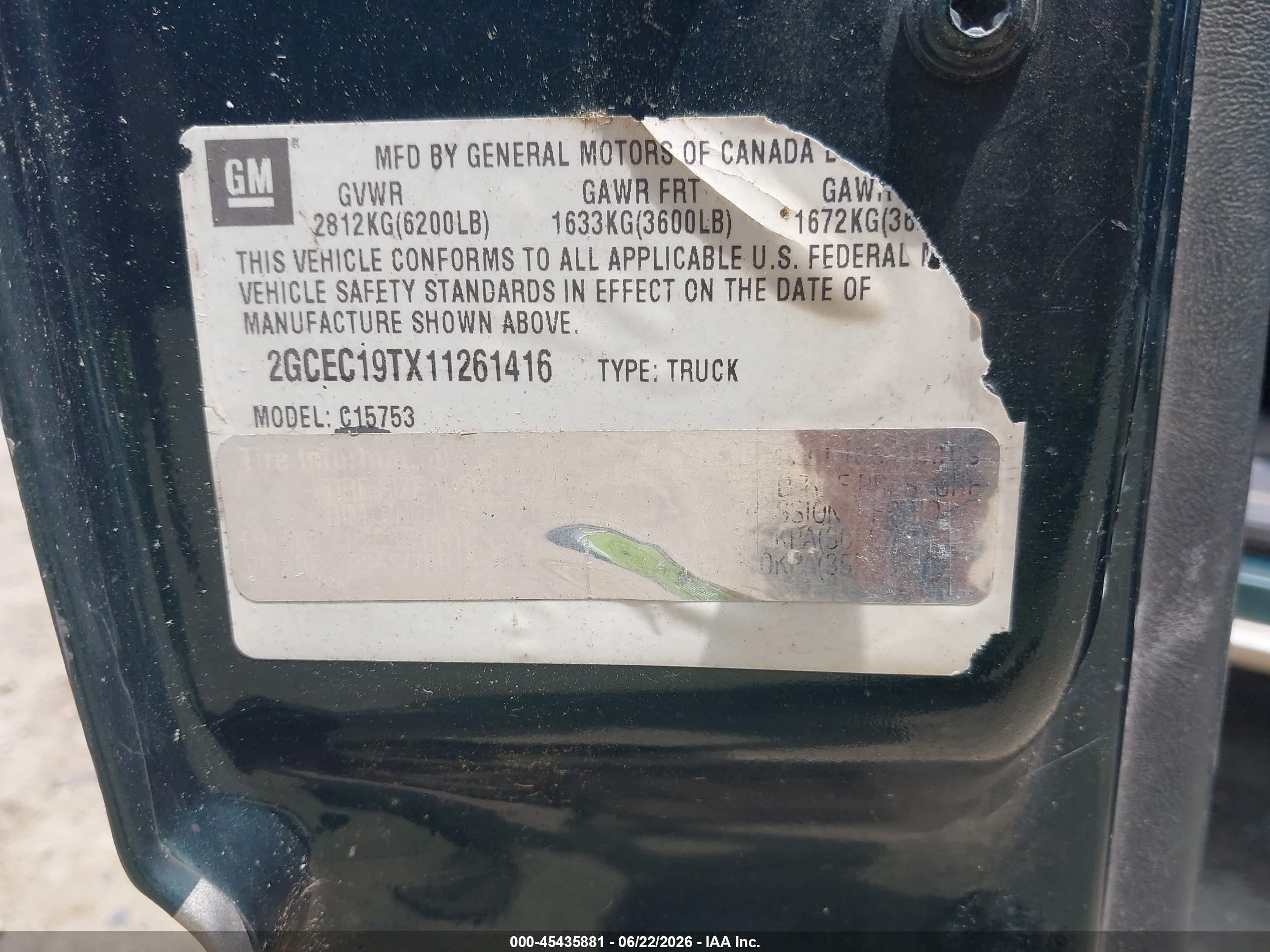 2001 Chevrolet Silverado 1500 Ls Green vin: 2GCEC19TX11261416