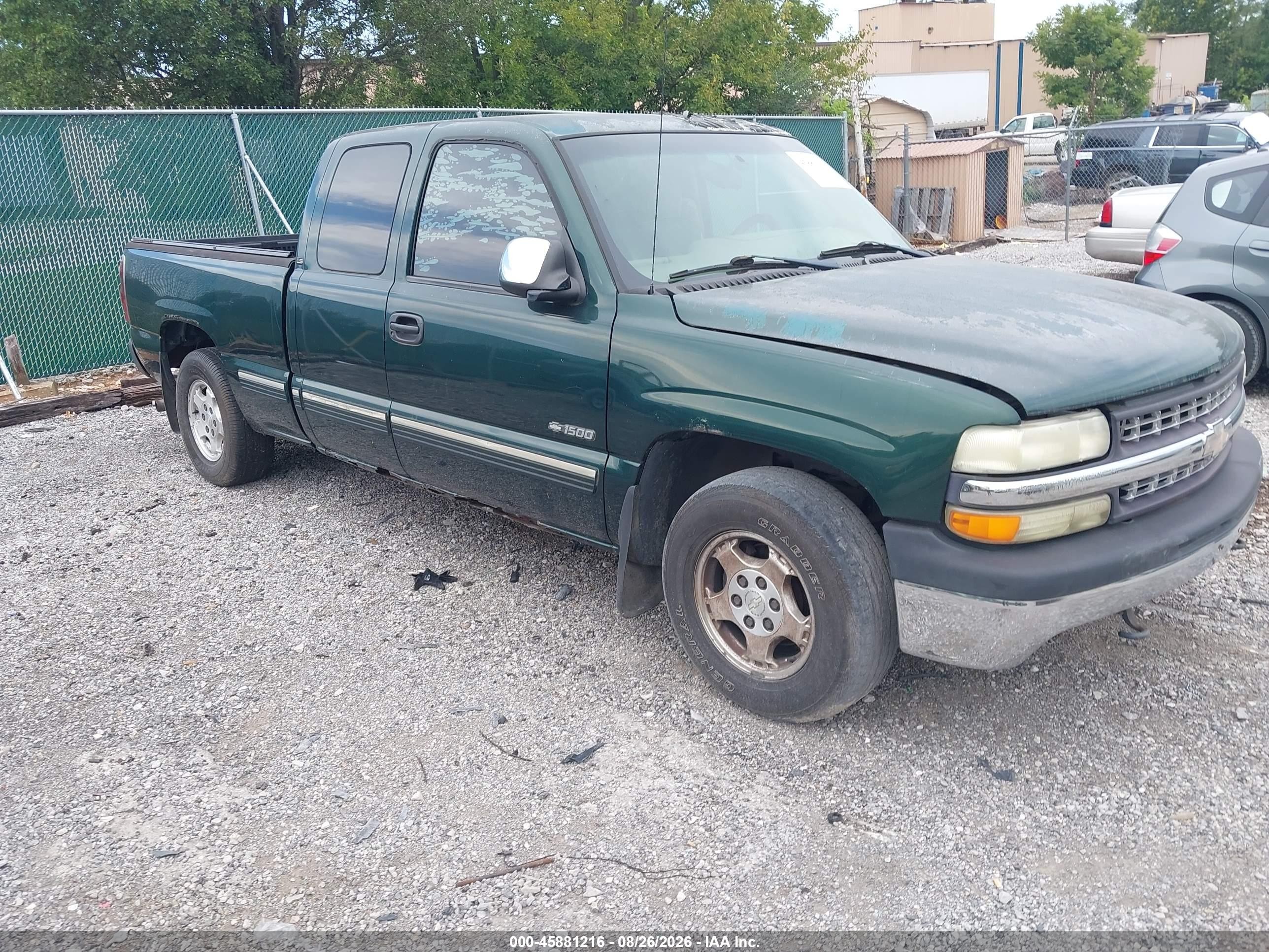 2001 Chevrolet Silverado 1500 Ls Green vin: 2GCEC19TX11362231