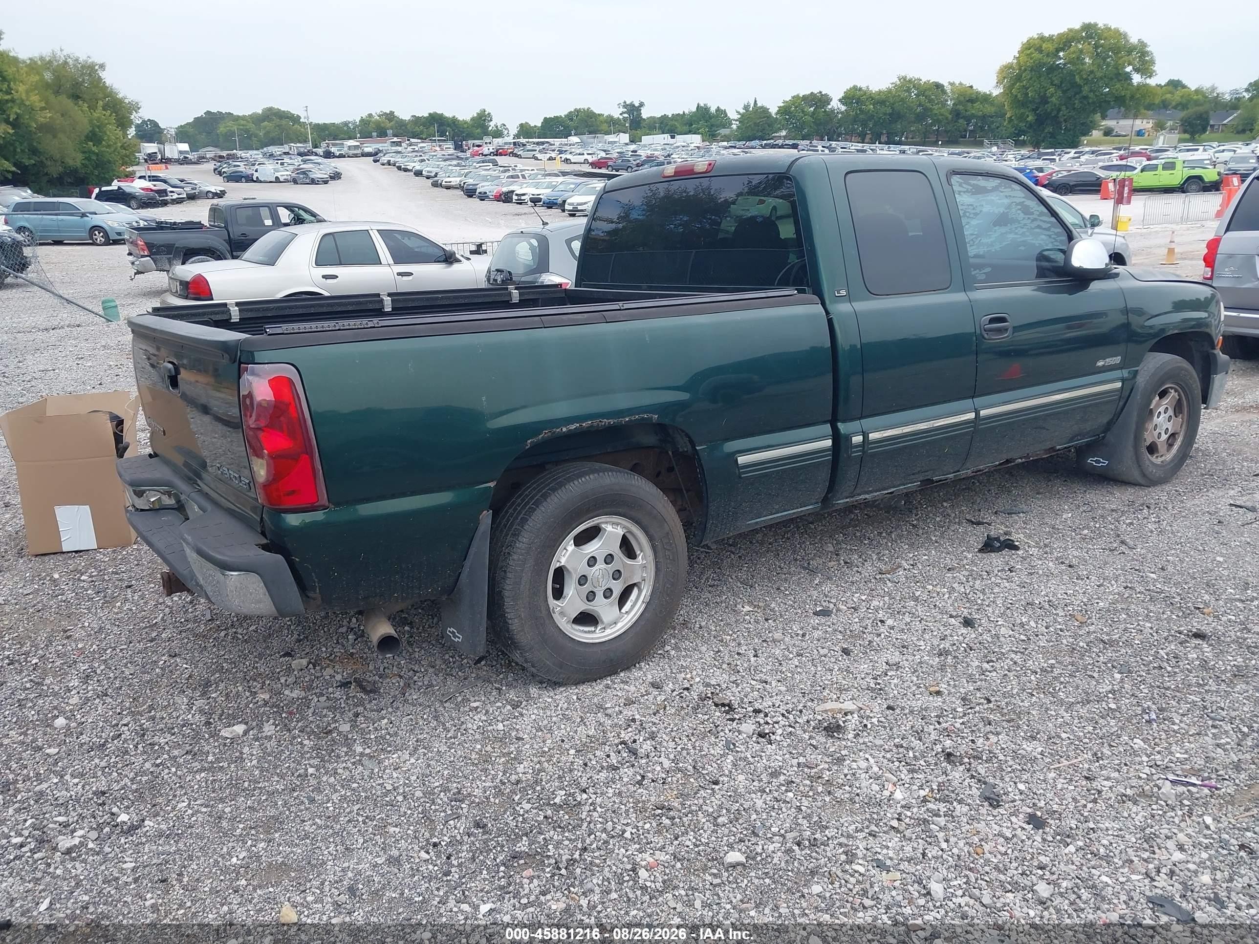 2001 Chevrolet Silverado 1500 Ls Green vin: 2GCEC19TX11362231