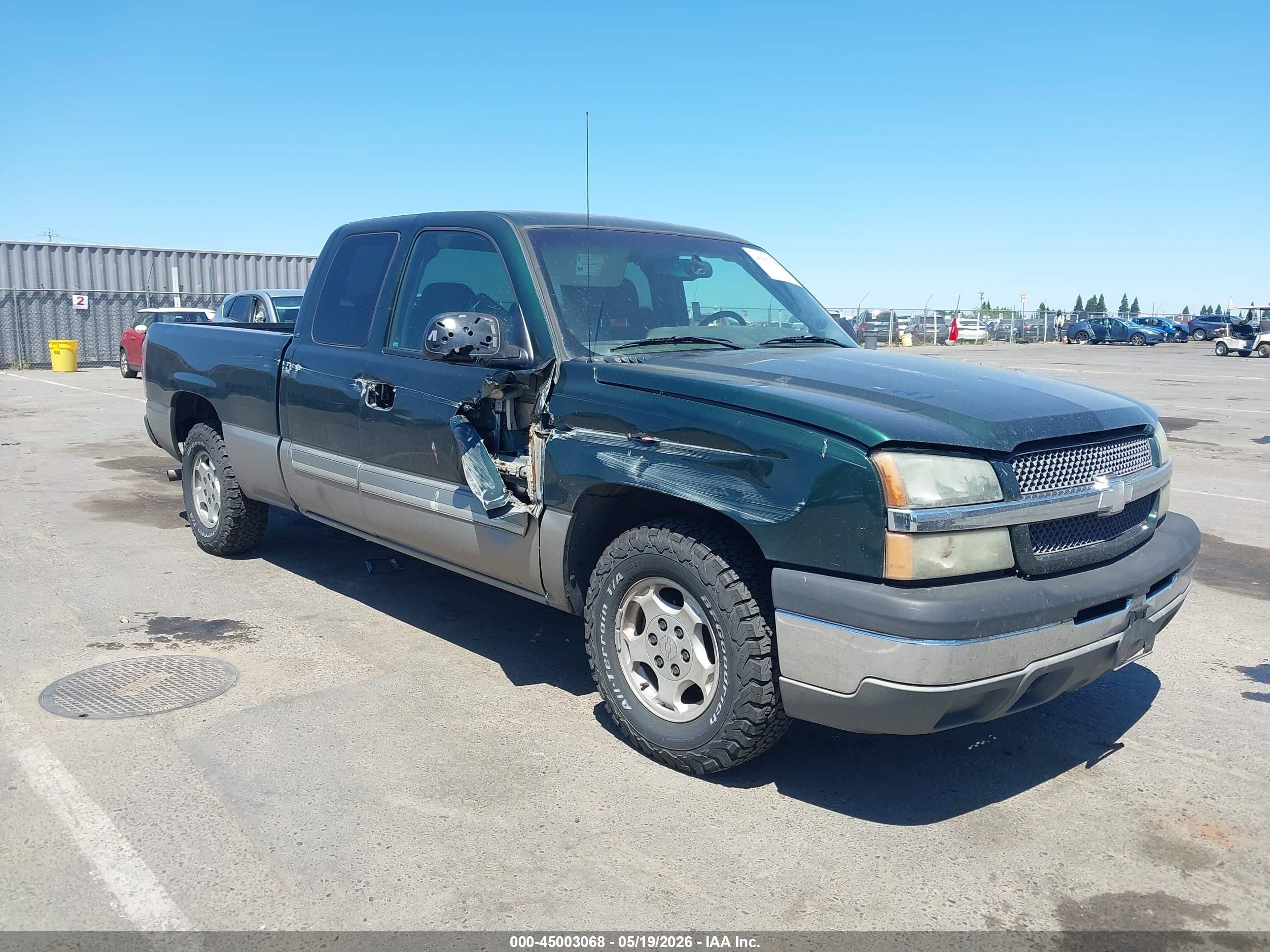 2003 Chevrolet Silverado 1500 Ls Зеленый vin: 2GCEC19TX31115200