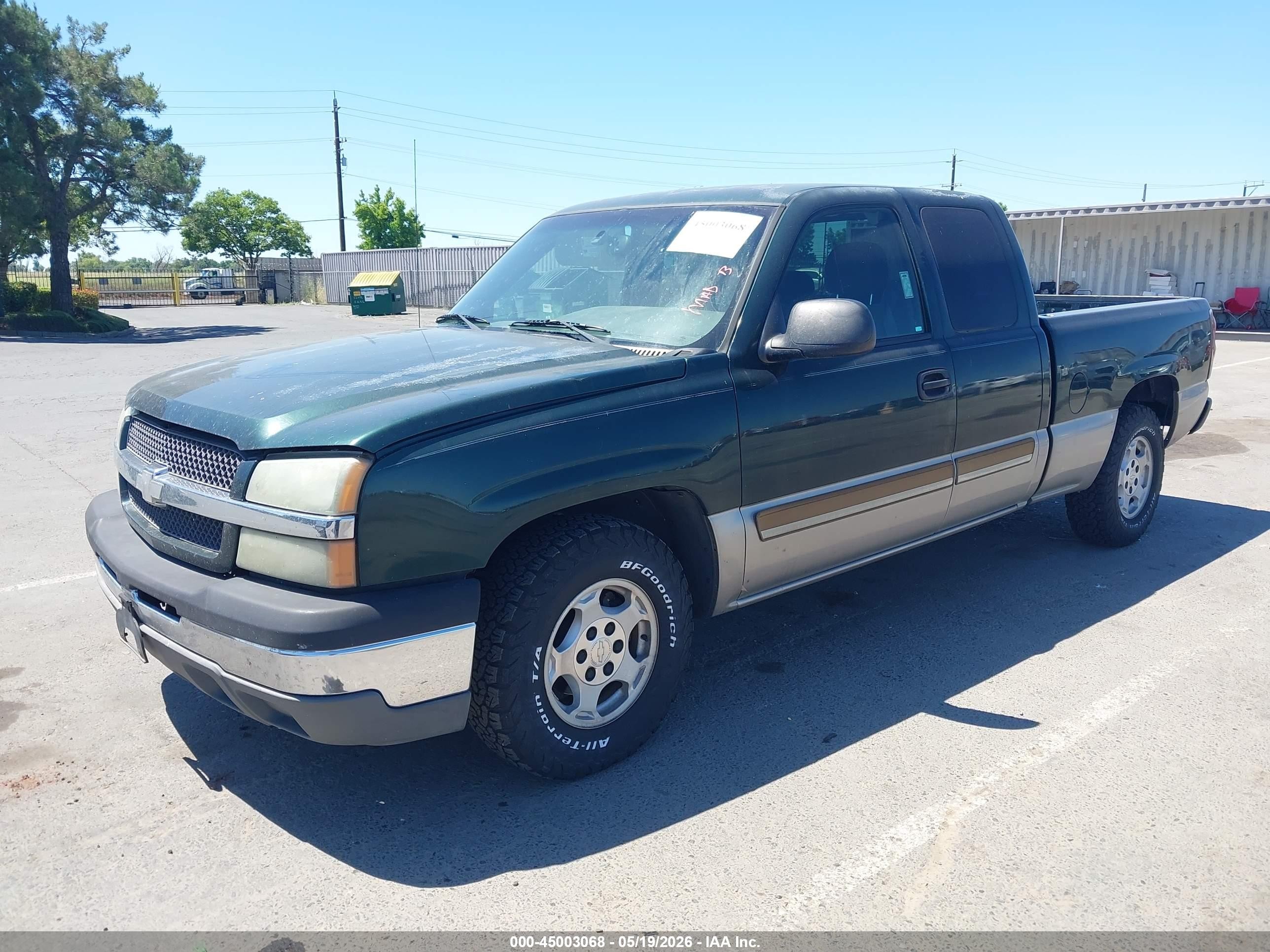 2003 Chevrolet Silverado 1500 Ls Green vin: 2GCEC19TX31115200