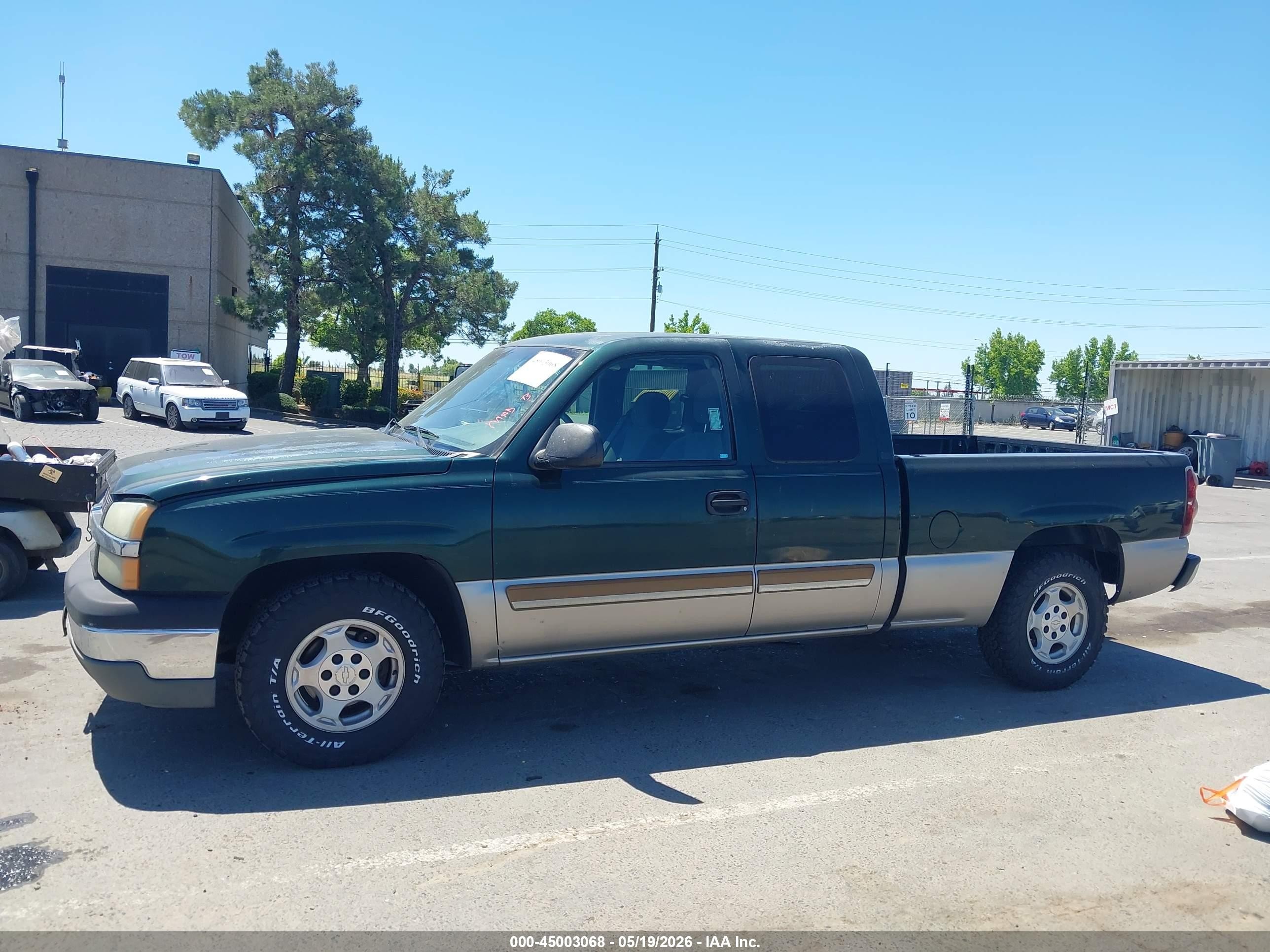 2003 Chevrolet Silverado 1500 Ls Green vin: 2GCEC19TX31115200