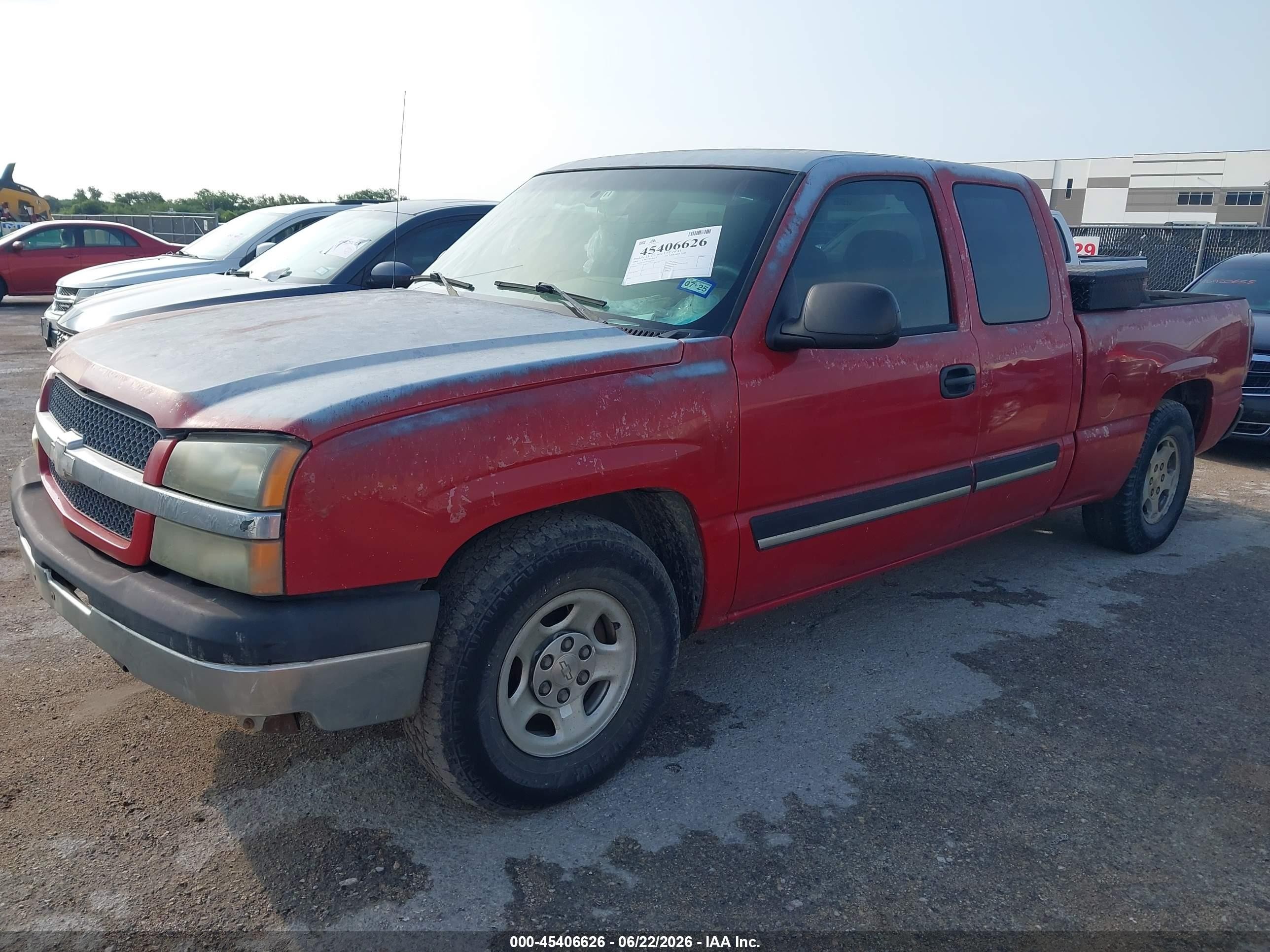 2004 Chevrolet Silverado 1500 Ls Red vin: 2GCEC19TX41200152