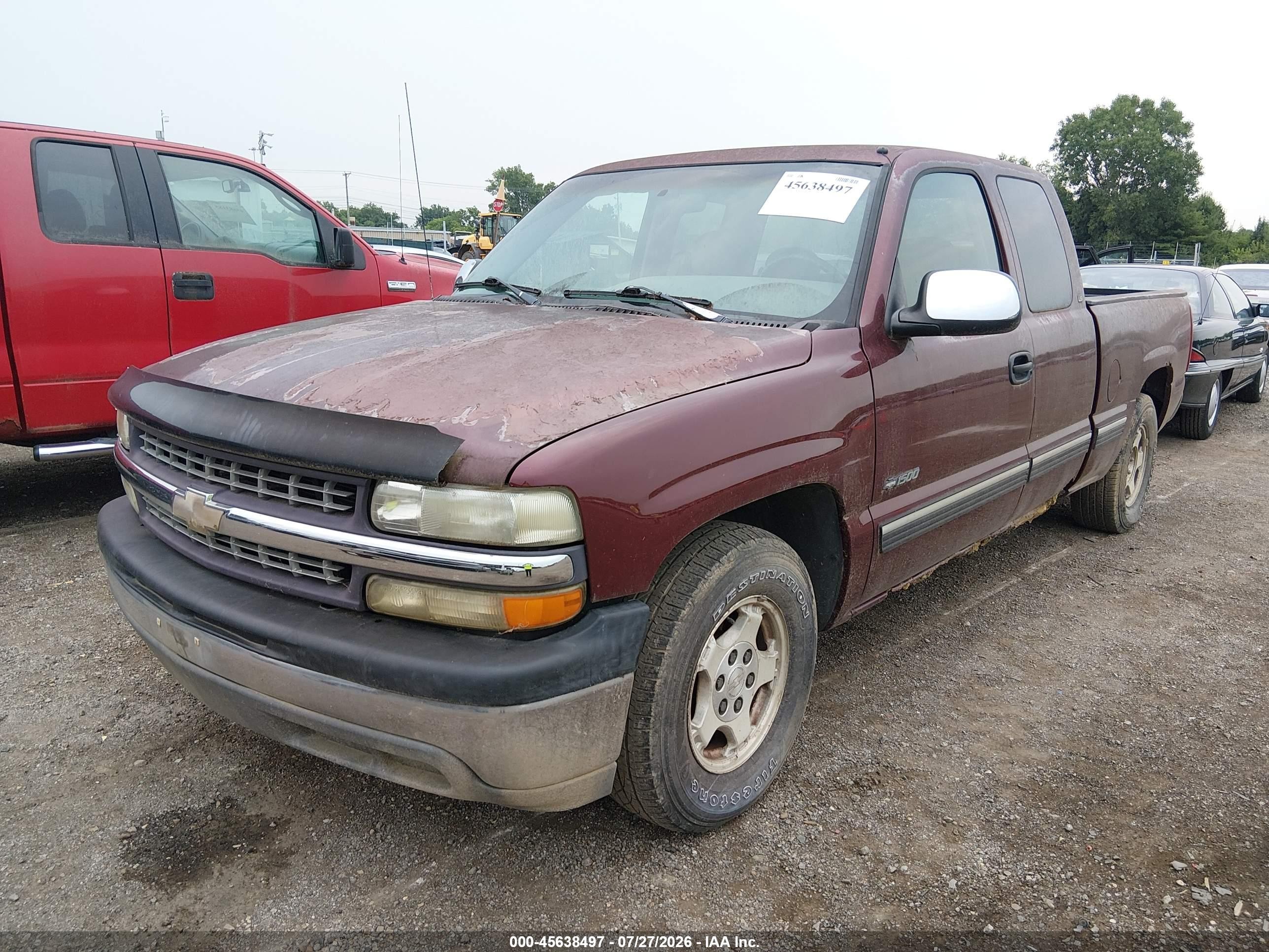 1999 Chevrolet Silverado 1500 Ls Burgundy vin: 2GCEC19TXX1164032