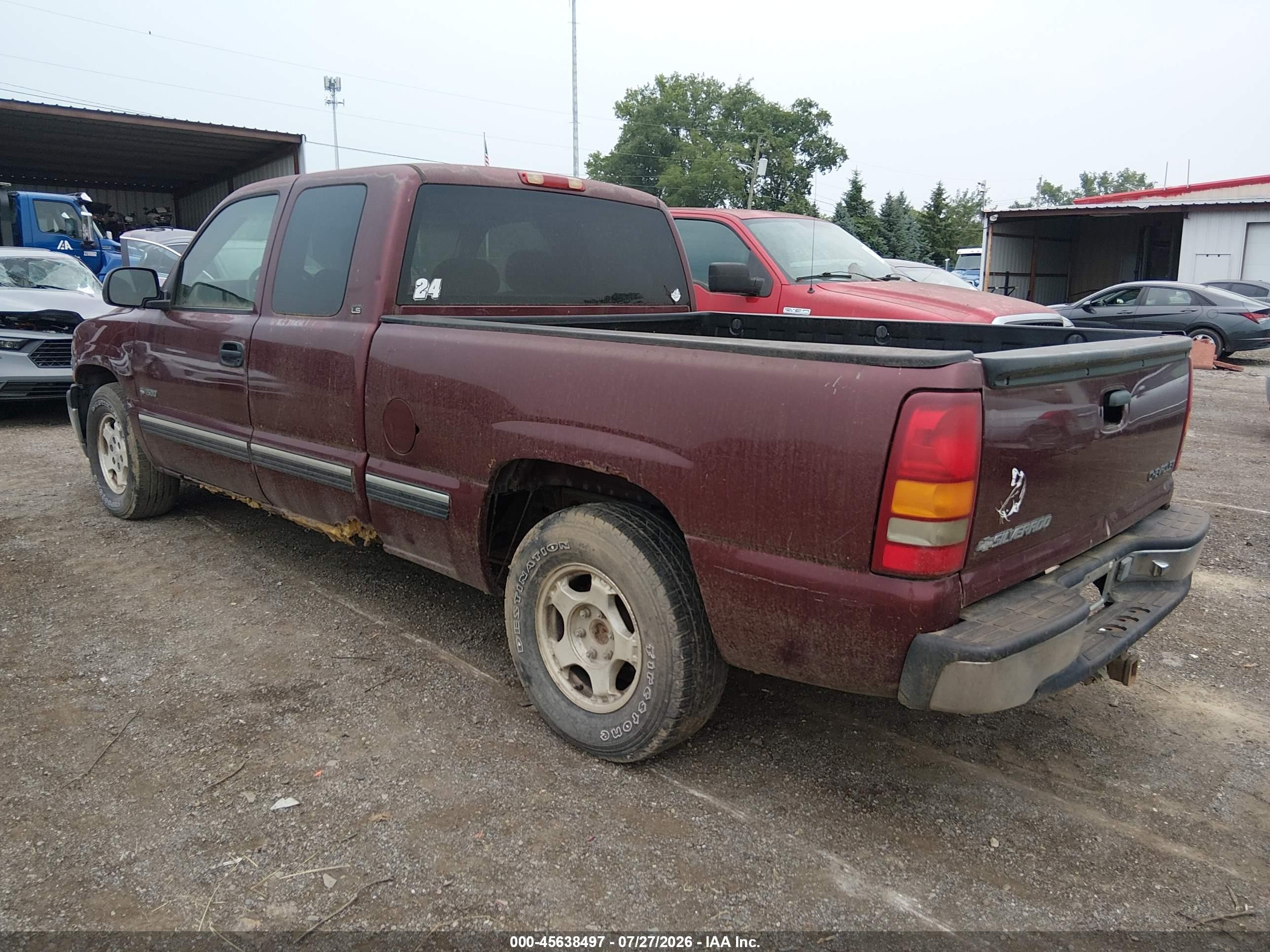 1999 Chevrolet Silverado 1500 Ls Burgundy vin: 2GCEC19TXX1164032