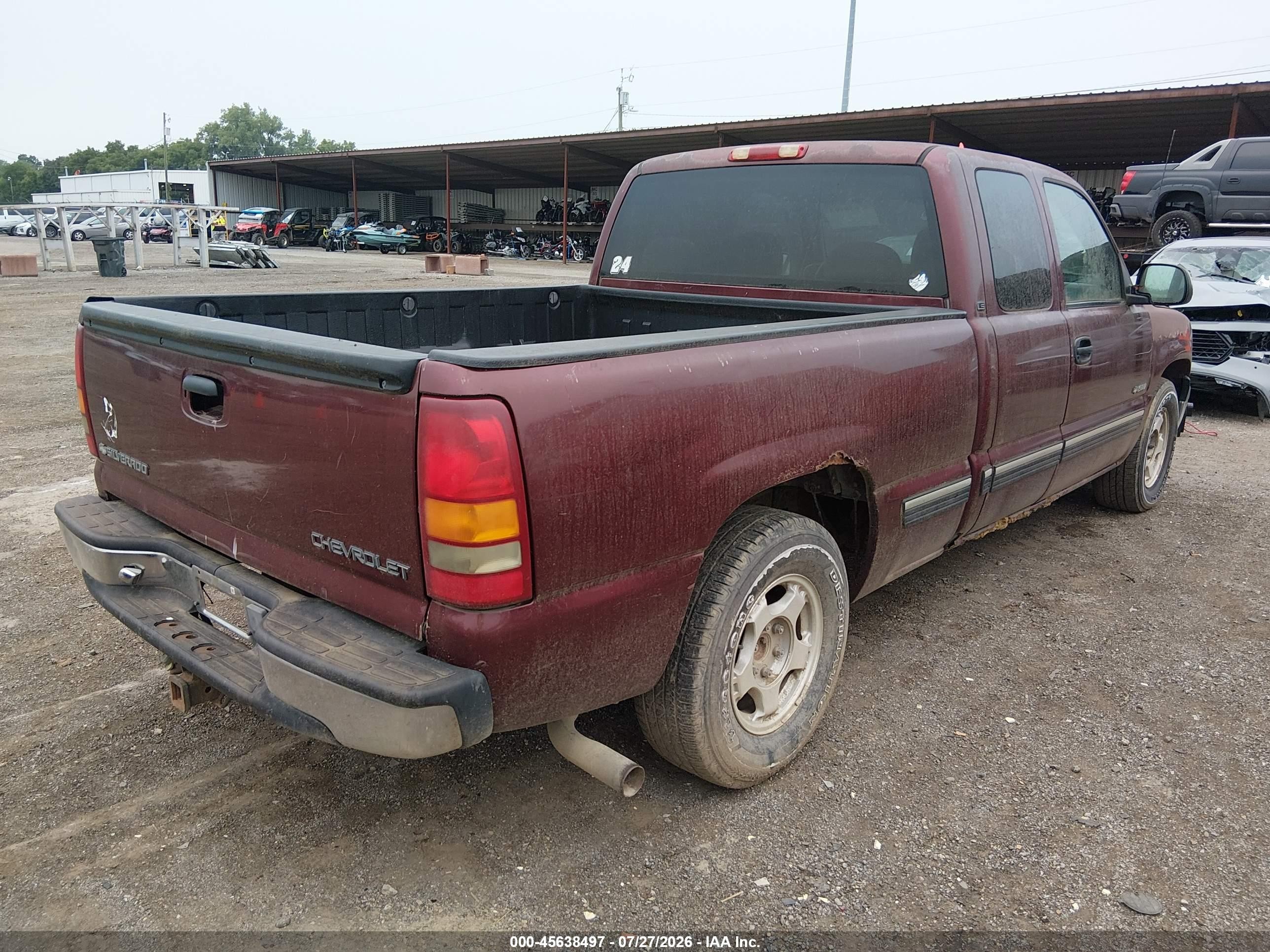 1999 Chevrolet Silverado 1500 Ls Burgundy vin: 2GCEC19TXX1164032