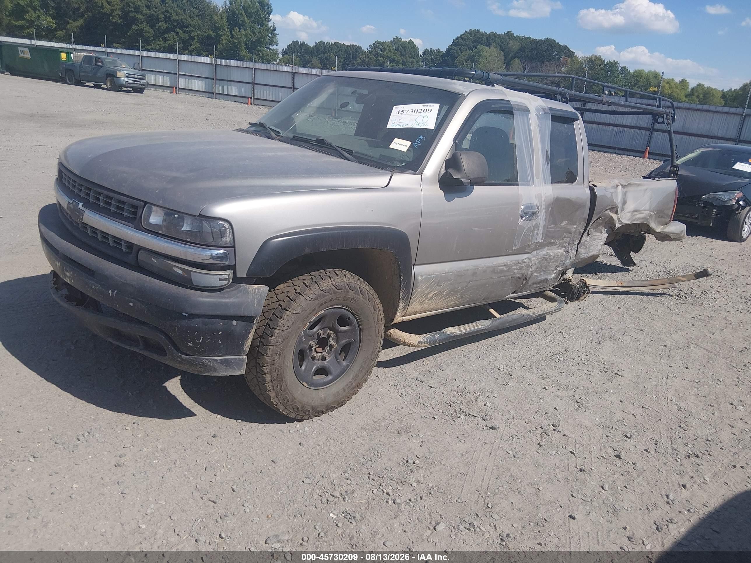 2001 Chevrolet Silverado 1500   Gray vin: 2GCEC19V011257604
