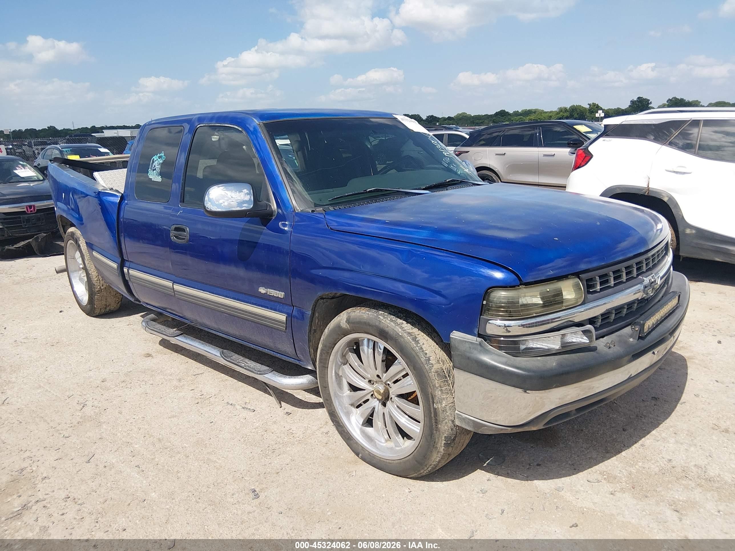 2001 Chevrolet Silverado 1500 Ls Blue vin: 2GCEC19V011334519