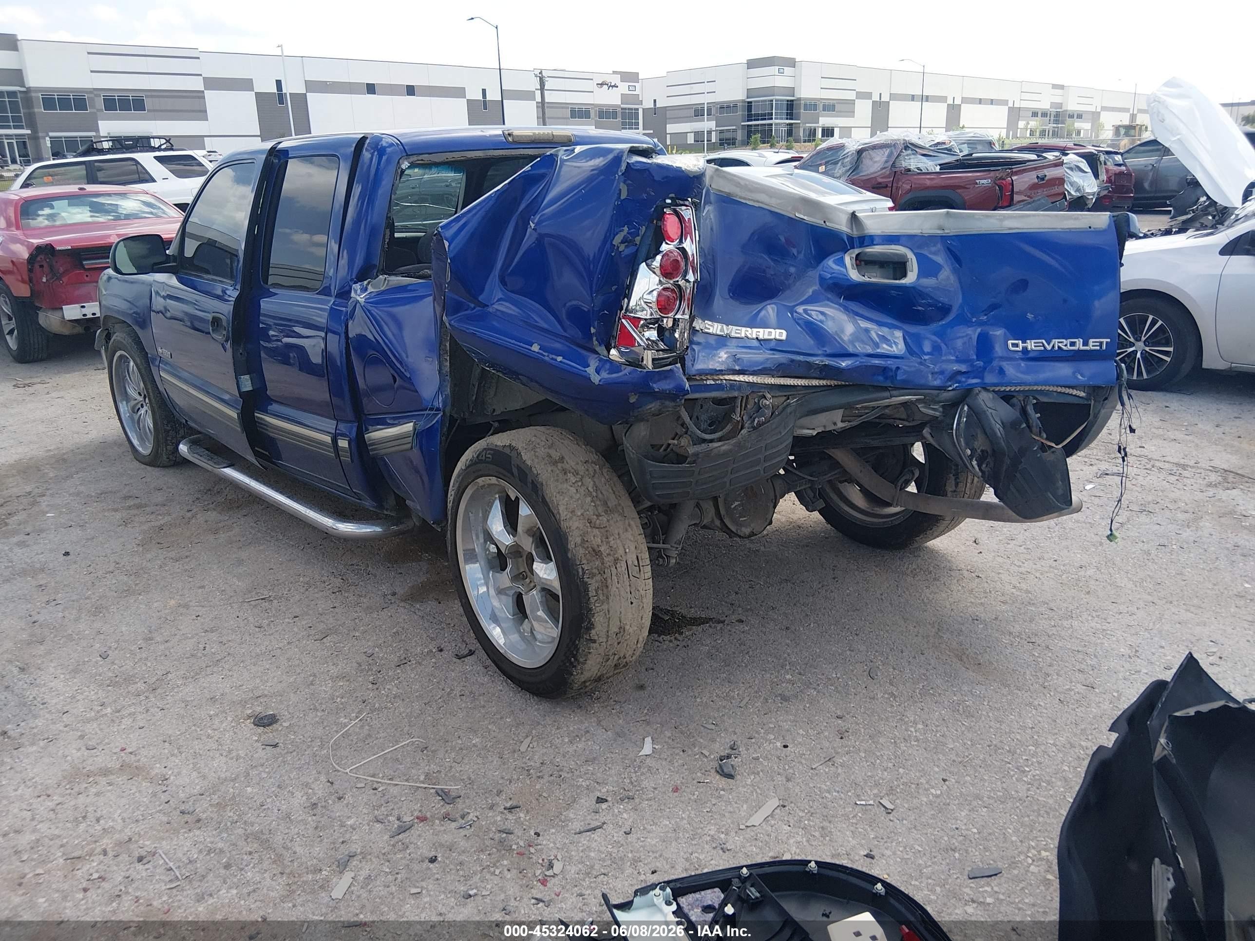 2001 Chevrolet Silverado 1500 Ls Blue vin: 2GCEC19V011334519