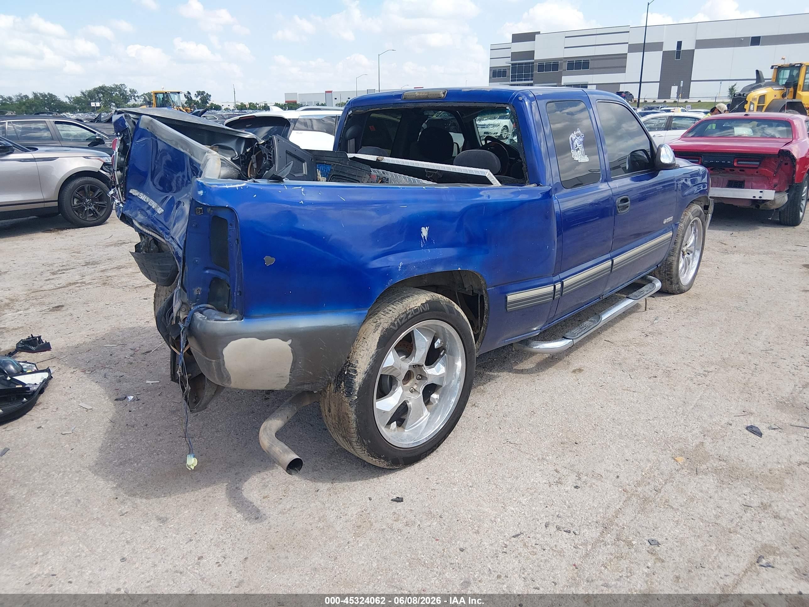 2001 Chevrolet Silverado 1500 Ls Blue vin: 2GCEC19V011334519
