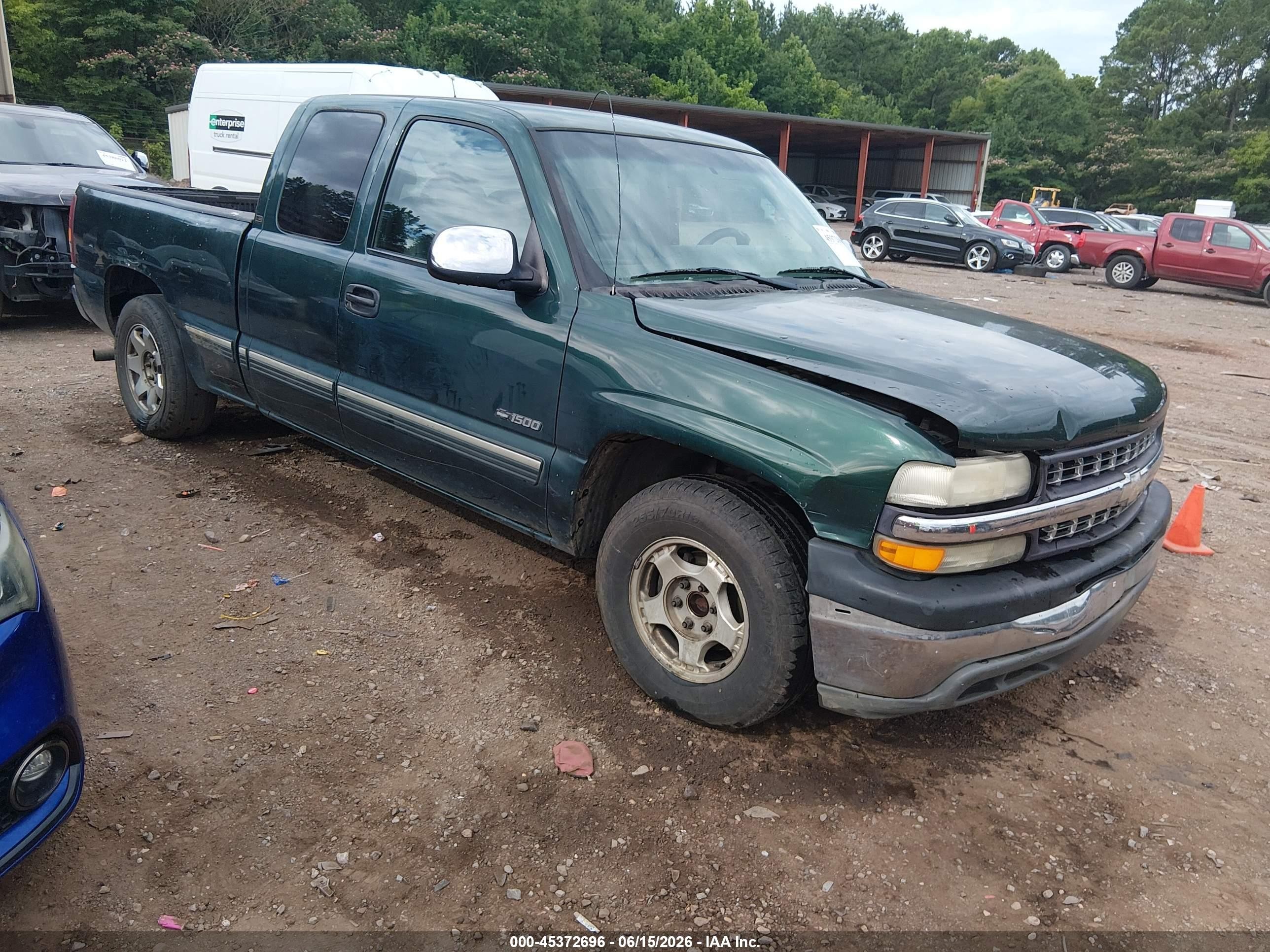 2001 Chevrolet Silverado 1500 Ls Green vin: 2GCEC19V011354589