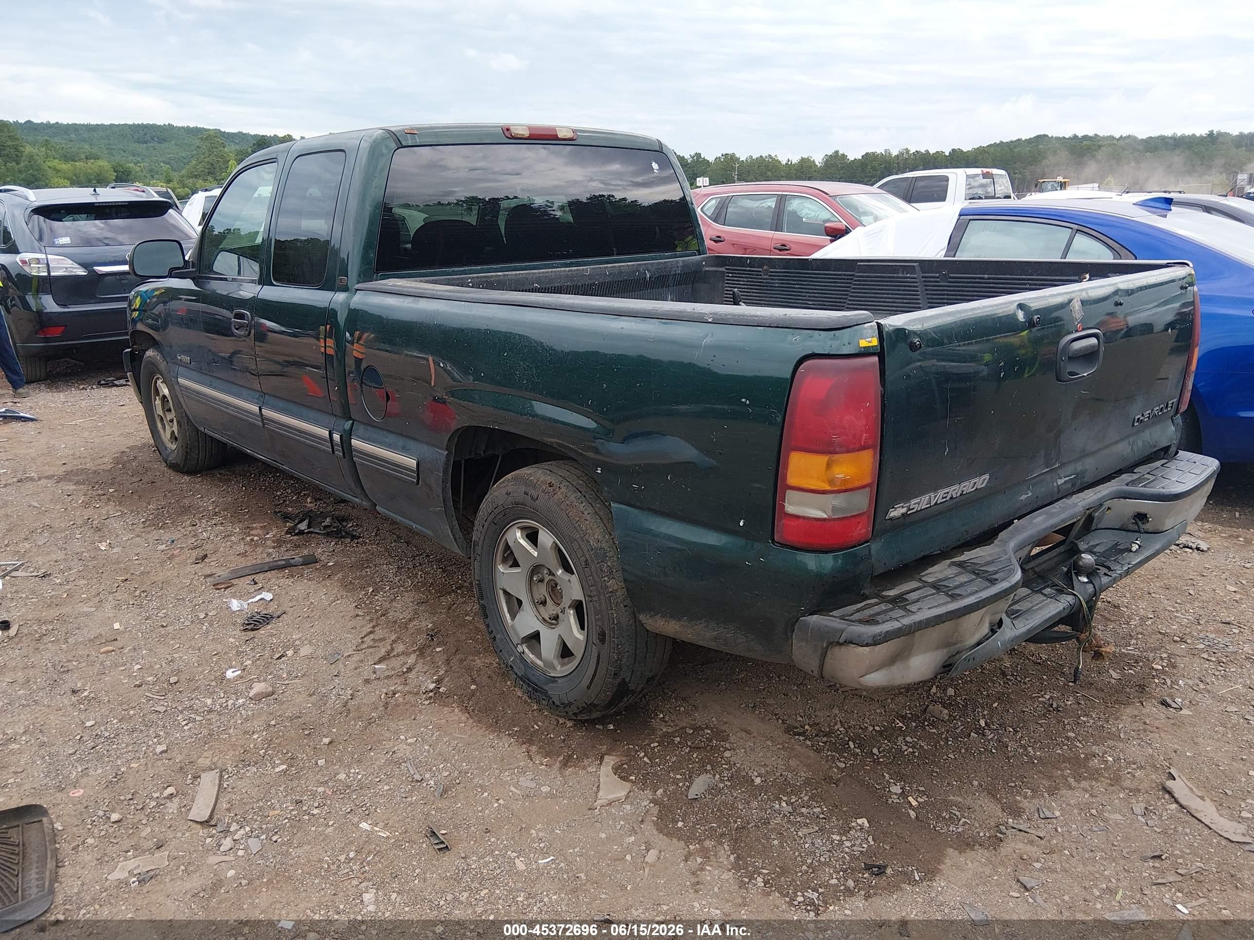 2001 Chevrolet Silverado 1500 Ls Green vin: 2GCEC19V011354589